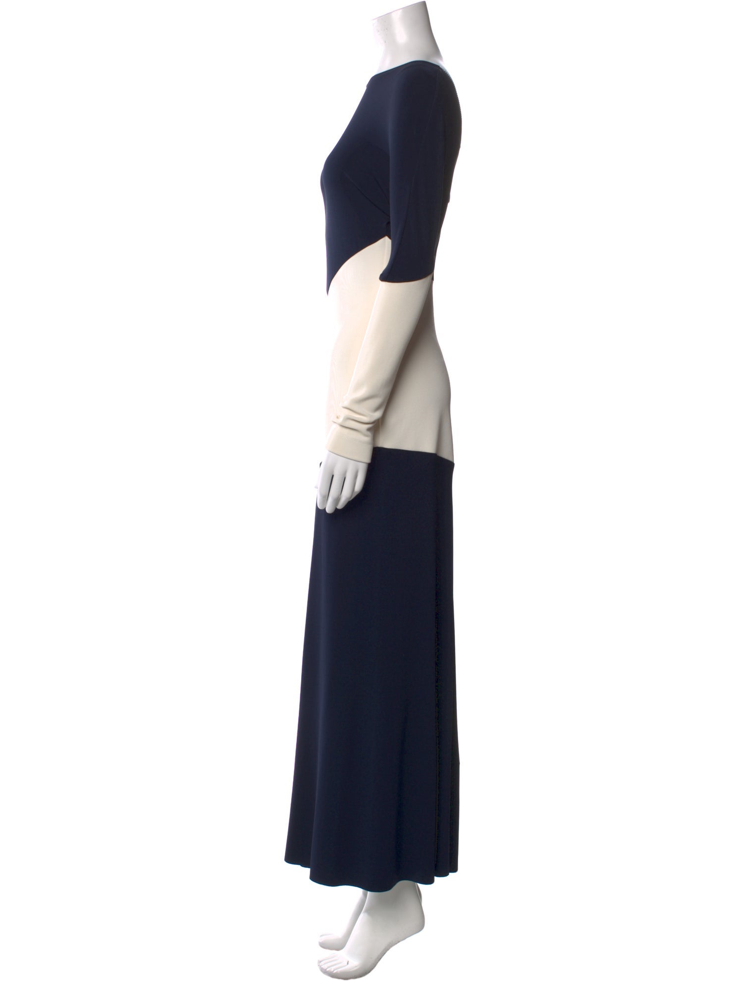 Victoria Beckham Bateau Neckline Long Dress
