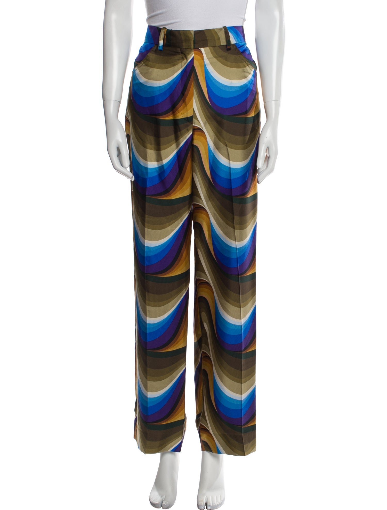 Victoria Beckham Silk Wide Leg Pants