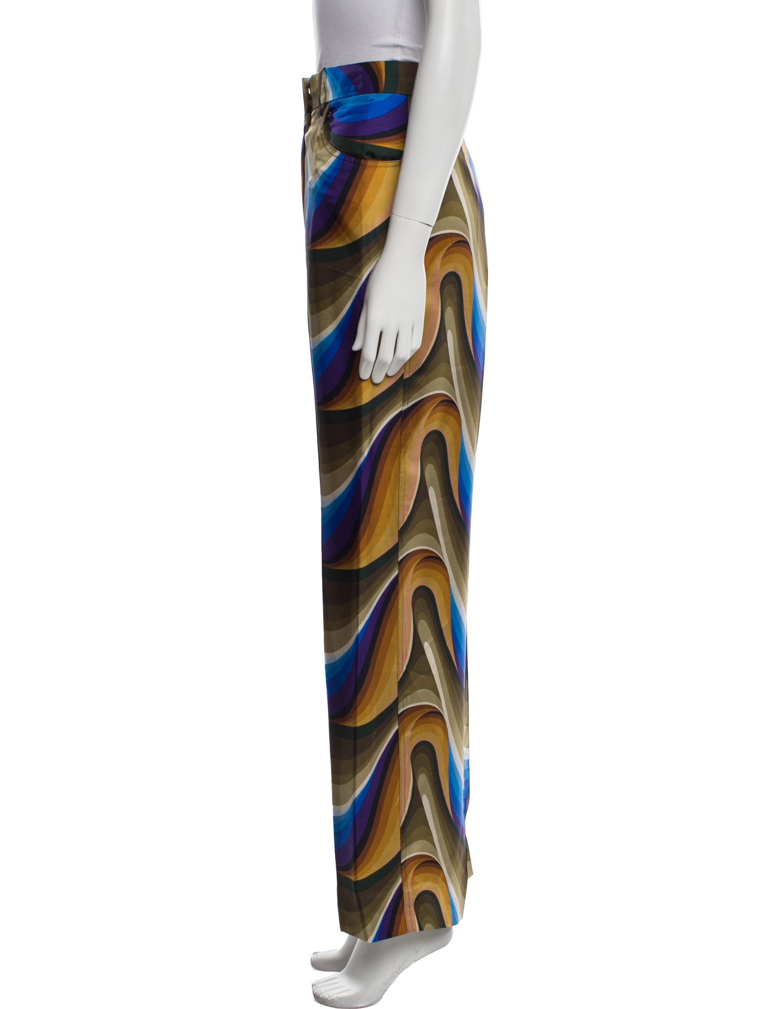 Victoria Beckham Silk Wide Leg Pants