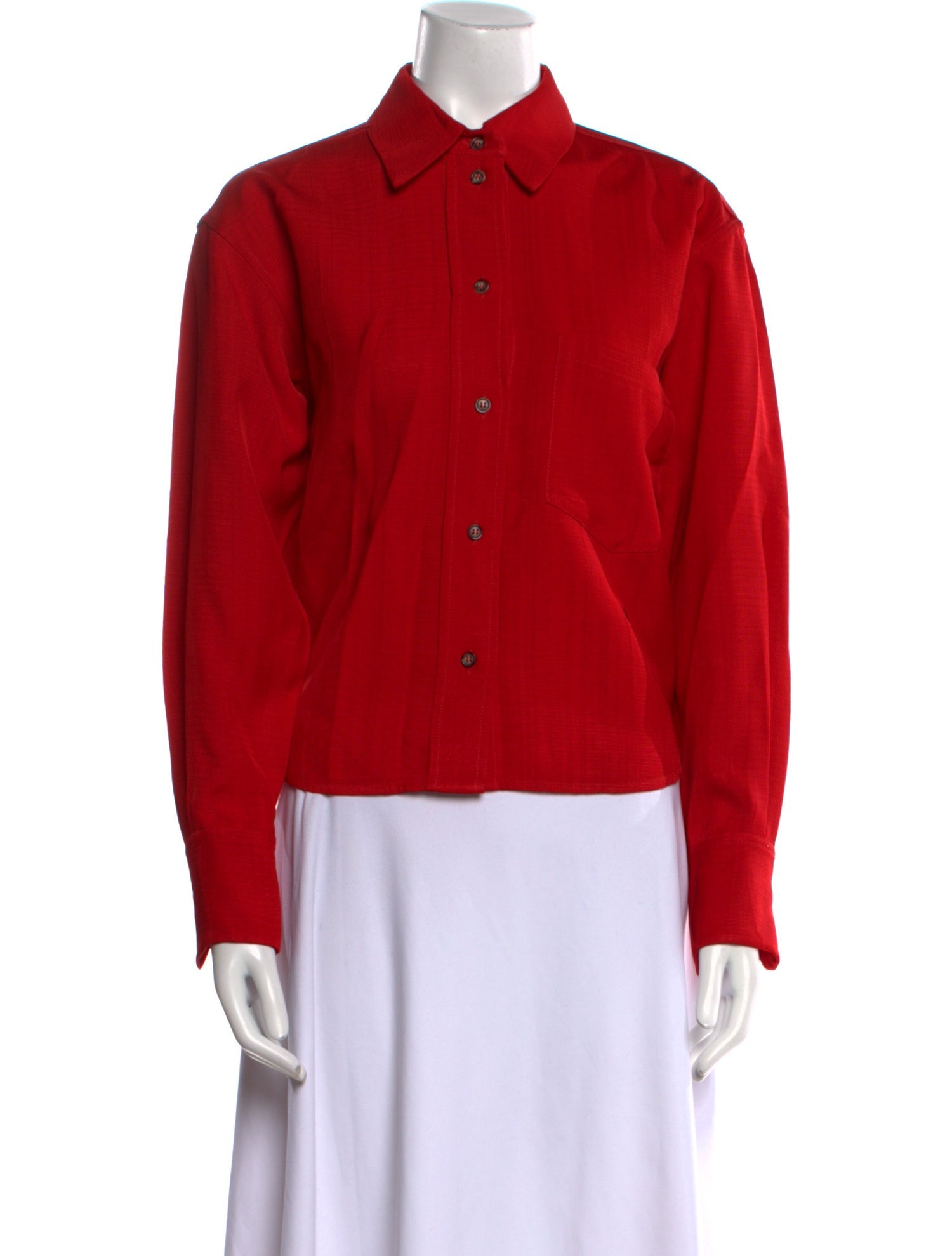 Victoria Beckham Long Sleeve Button-Up Top