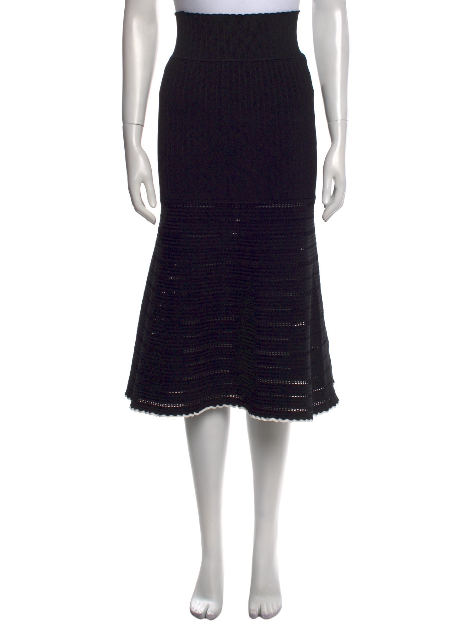 Victoria Beckham Scalloped Accent Midi Length Skirt w/ Tags