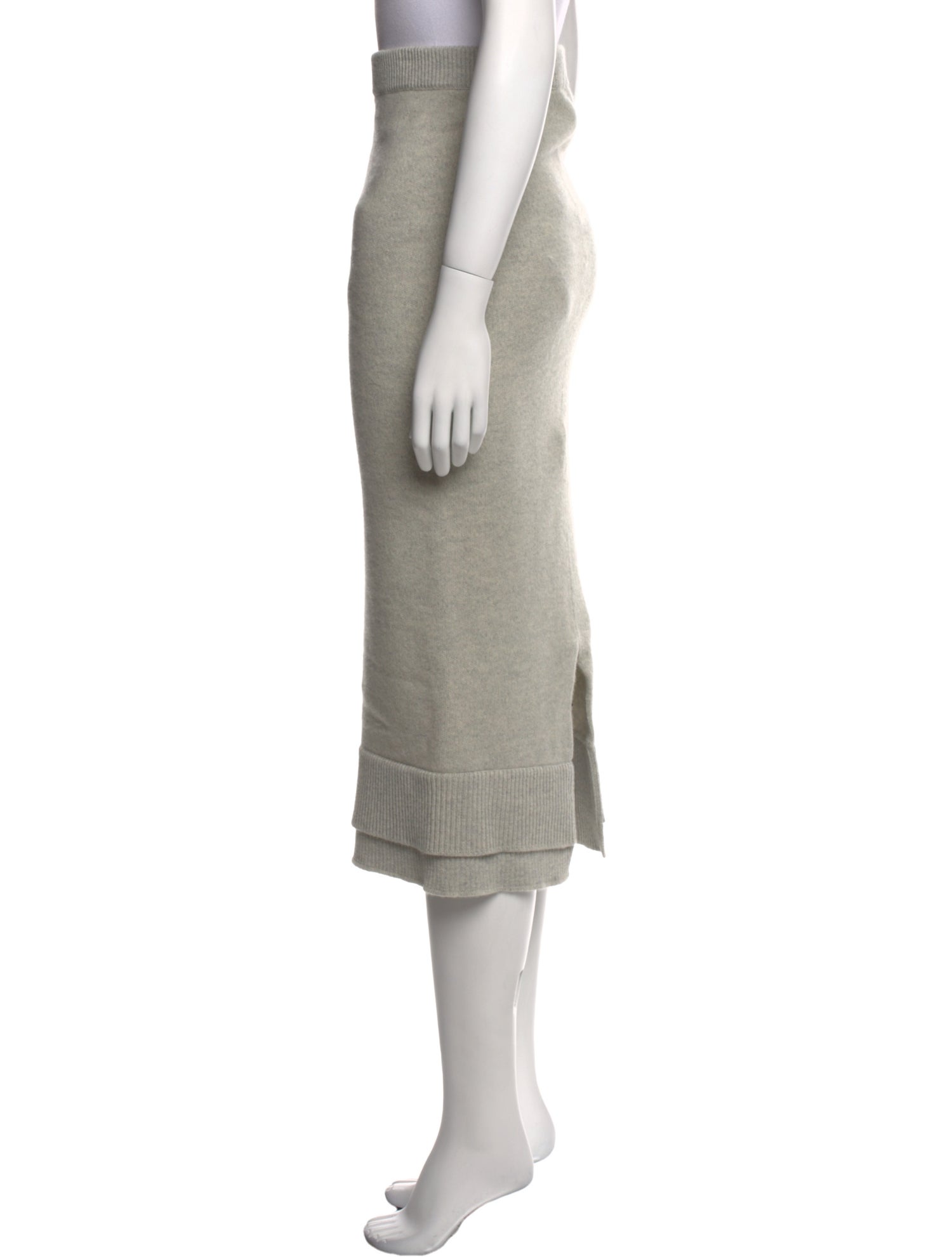 Victoria Beckham Wool Midi Length Skirt