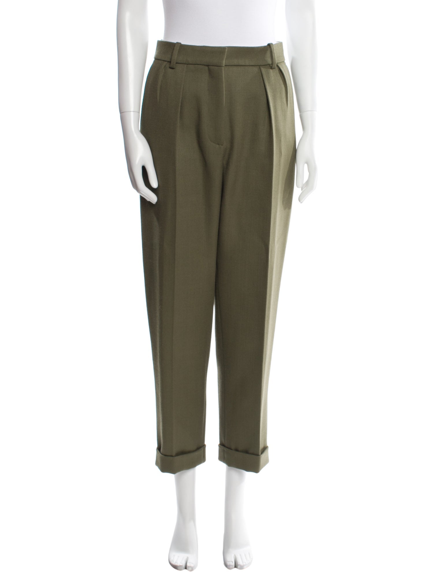 Victoria Beckham Wool Straight Leg Pants