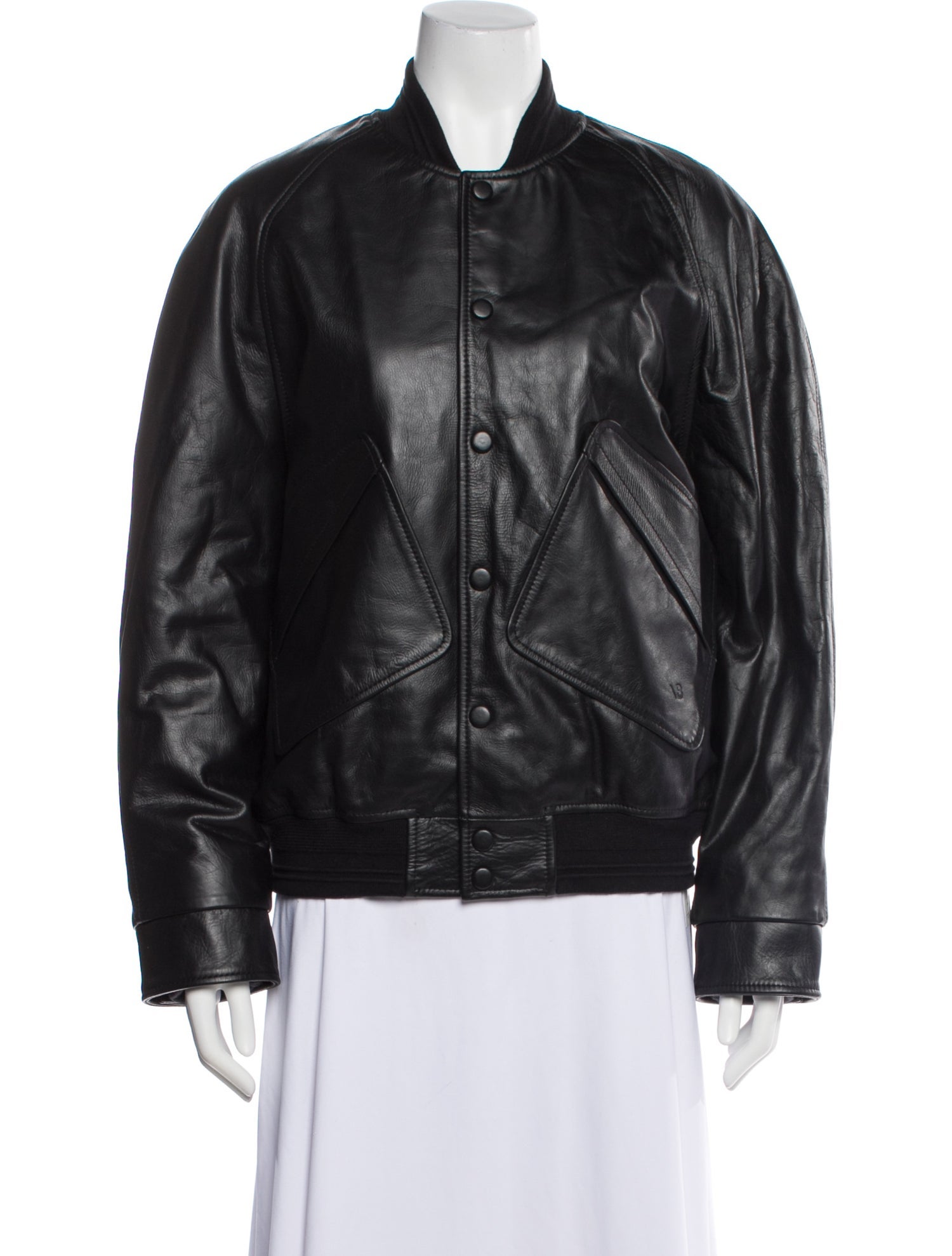 Victoria Beckham Leather Bomber Jacket