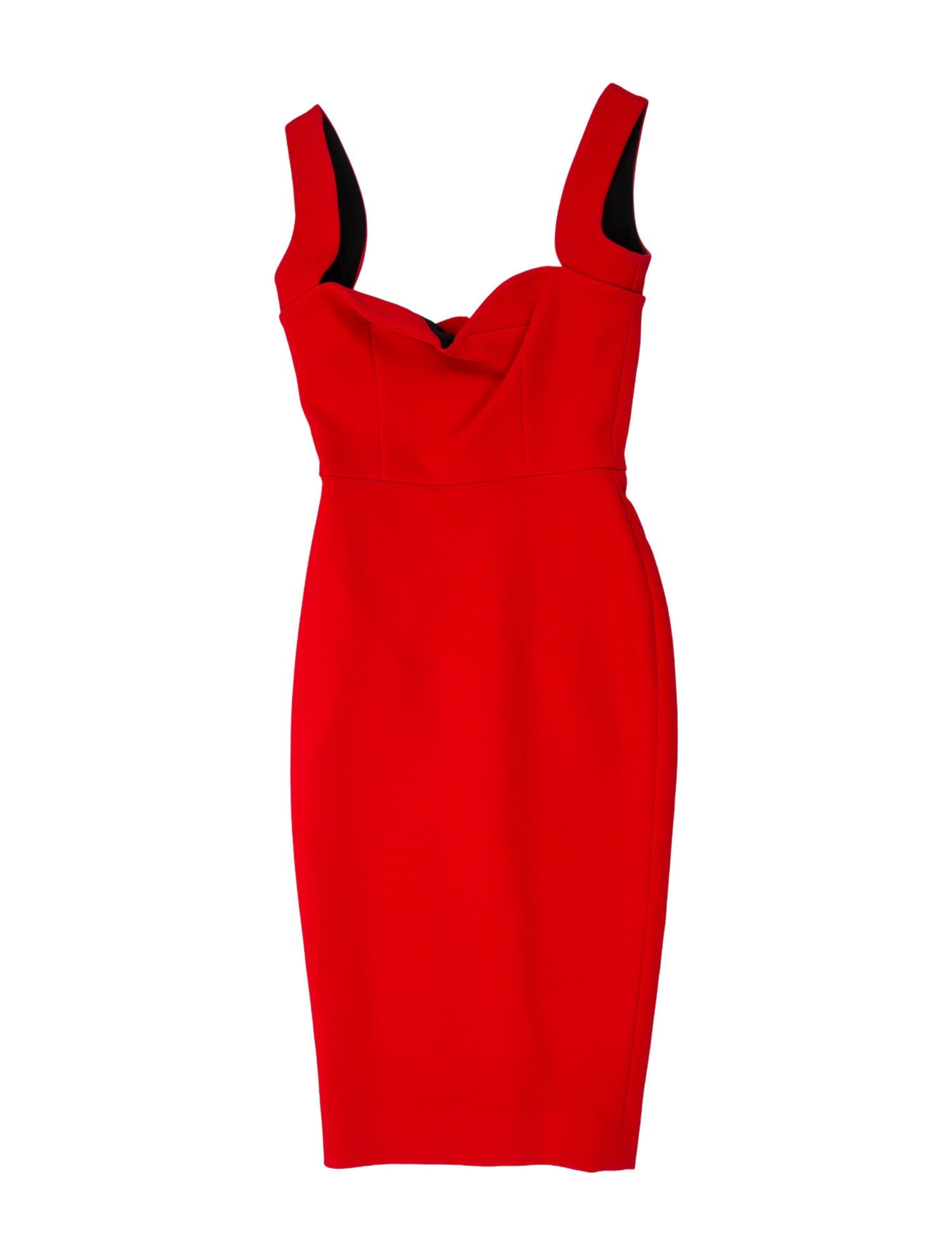 Victoria Beckham Cowl Neck Midi Length Dress