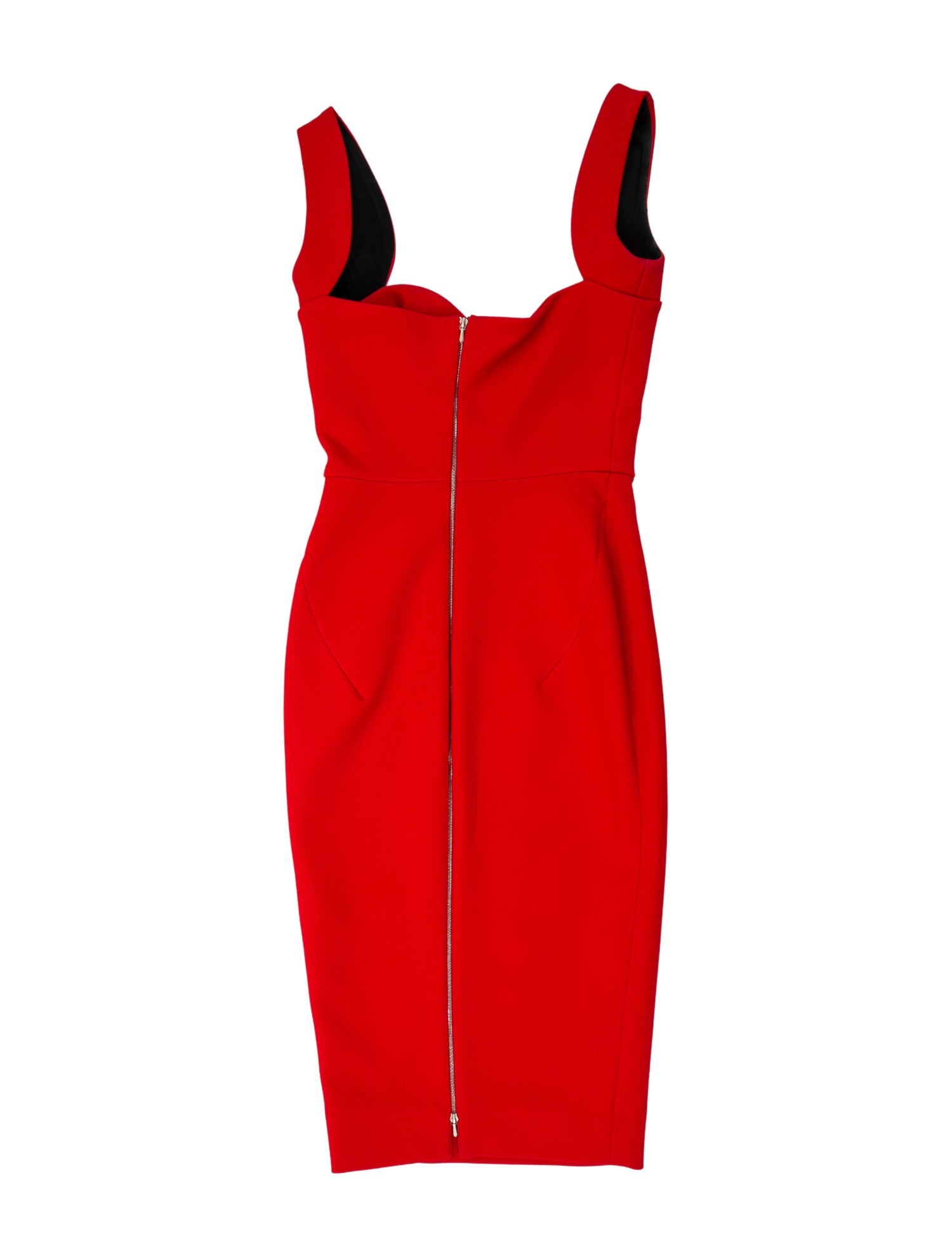 Victoria Beckham Cowl Neck Midi Length Dress