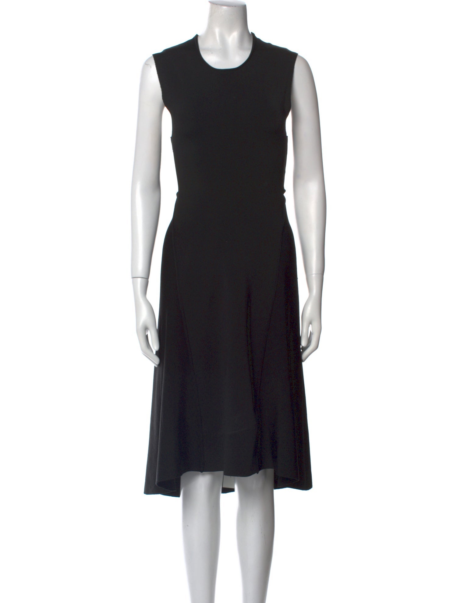 Victoria Beckham Crew Neck Midi Length Dress