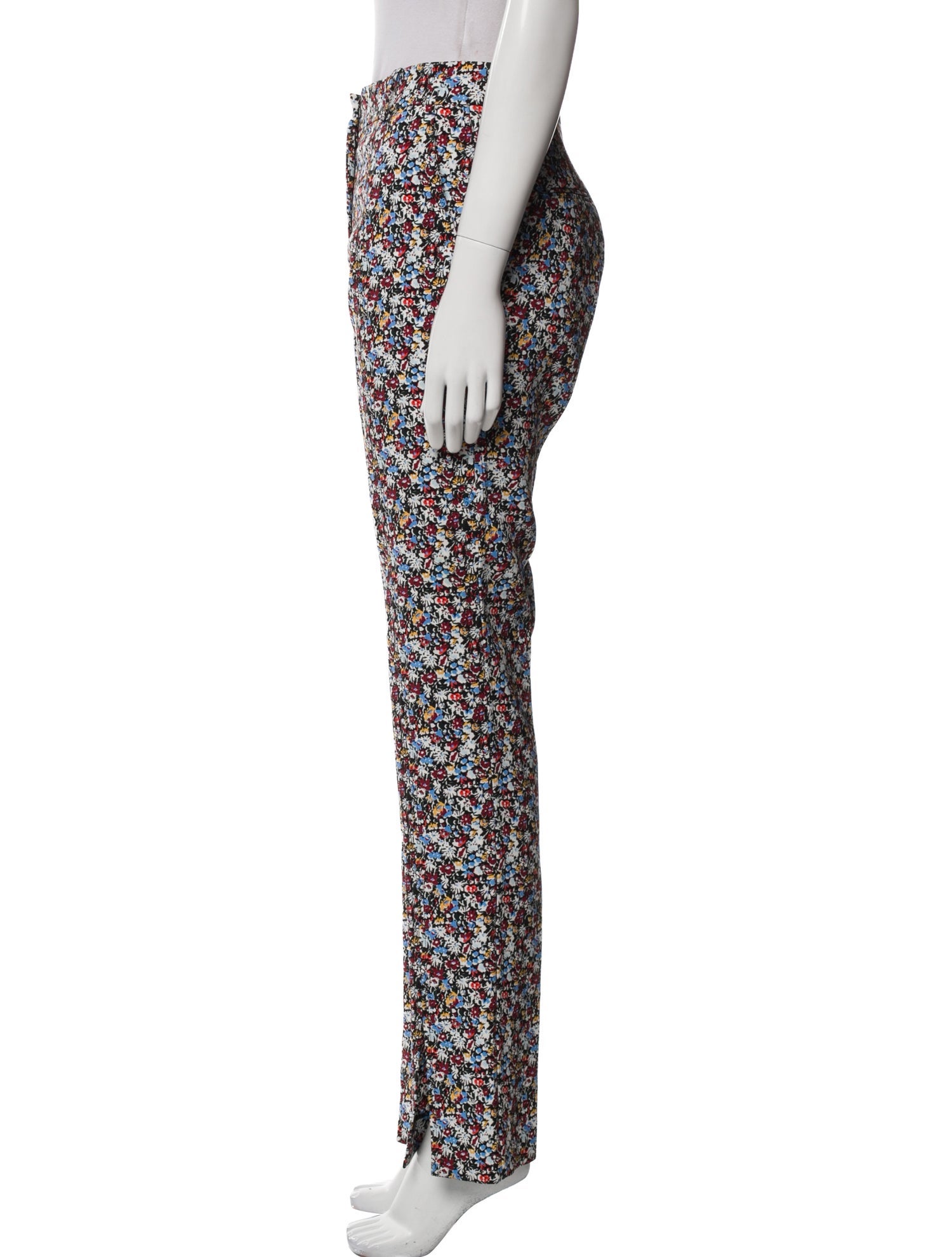Victoria Beckham Floral Print Straight Leg Pants
