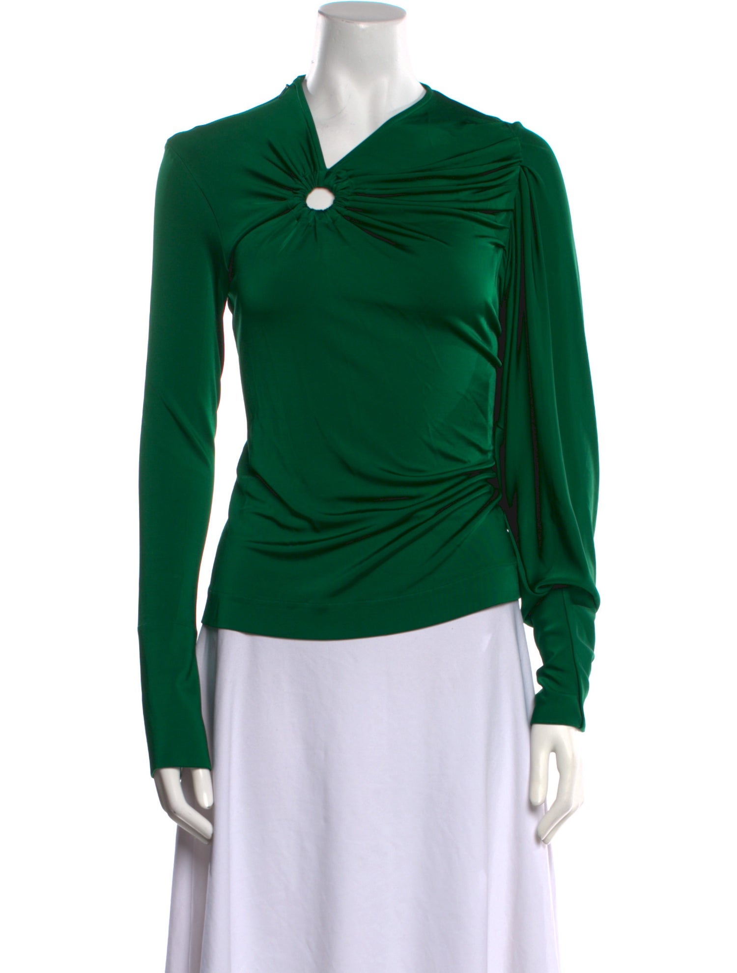 Victoria Beckham Cowl Neck Long Sleeve Blouse