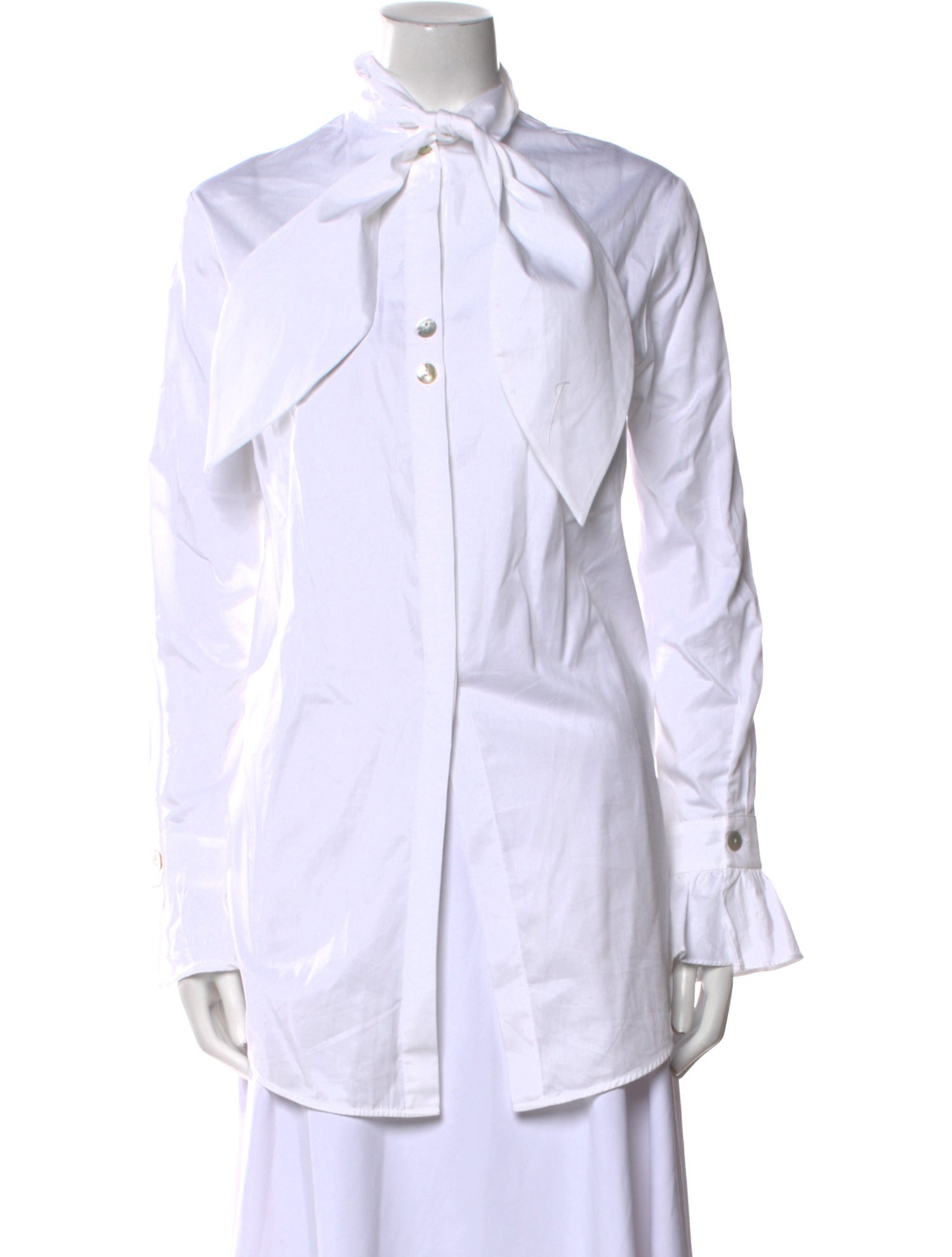 Victoria Beckham Mock Neck Long Sleeve Tunic