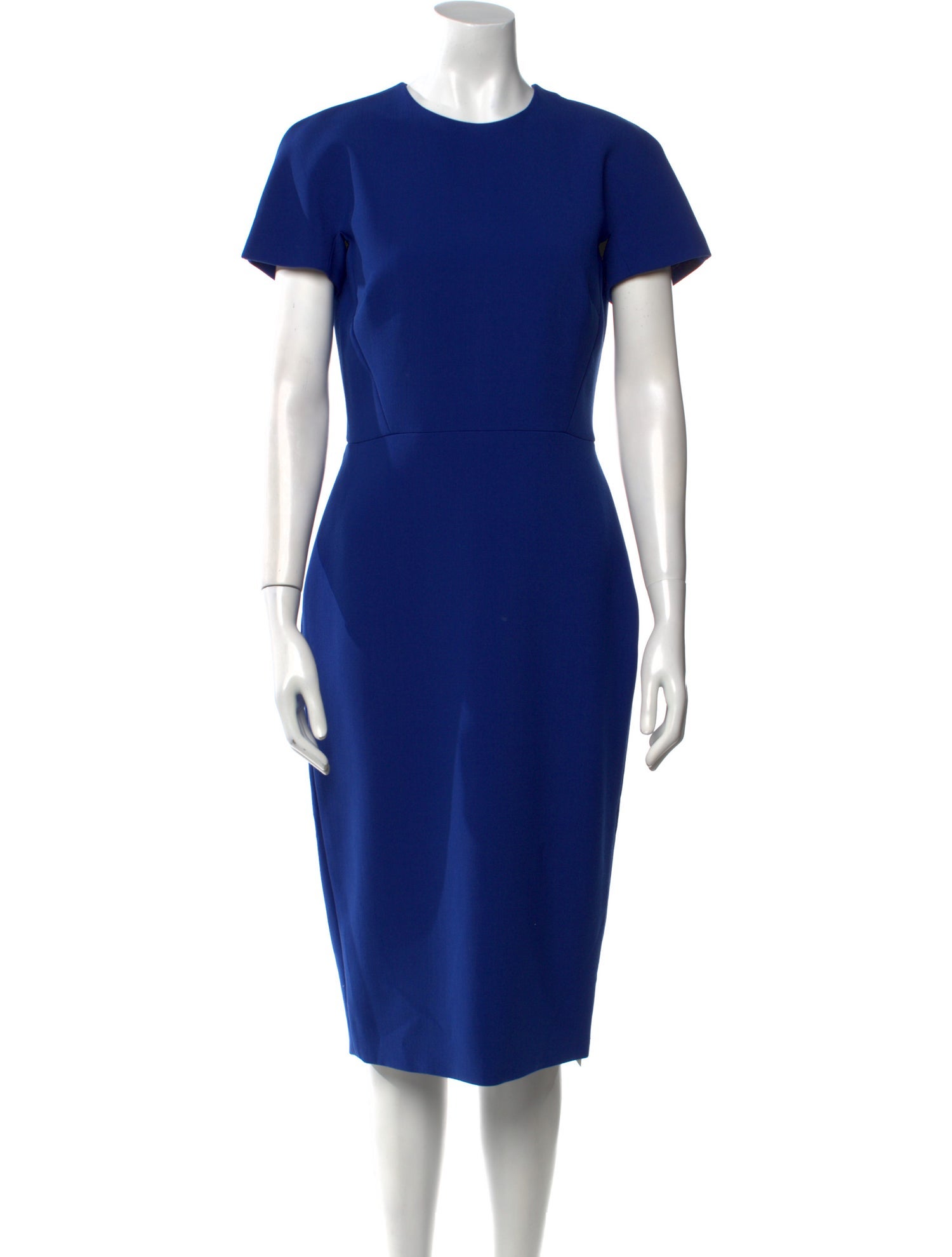 Victoria Beckham Crew Neck Midi Length Dress