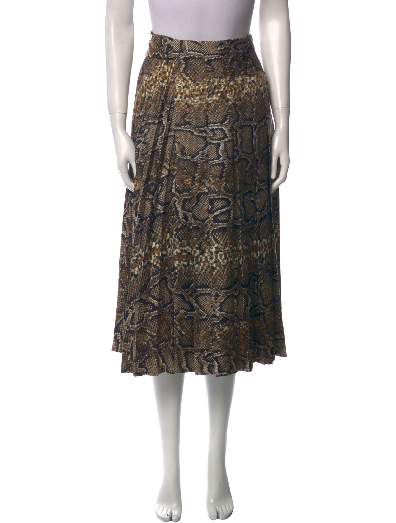 Victoria Beckham Silk Midi Length Skirt