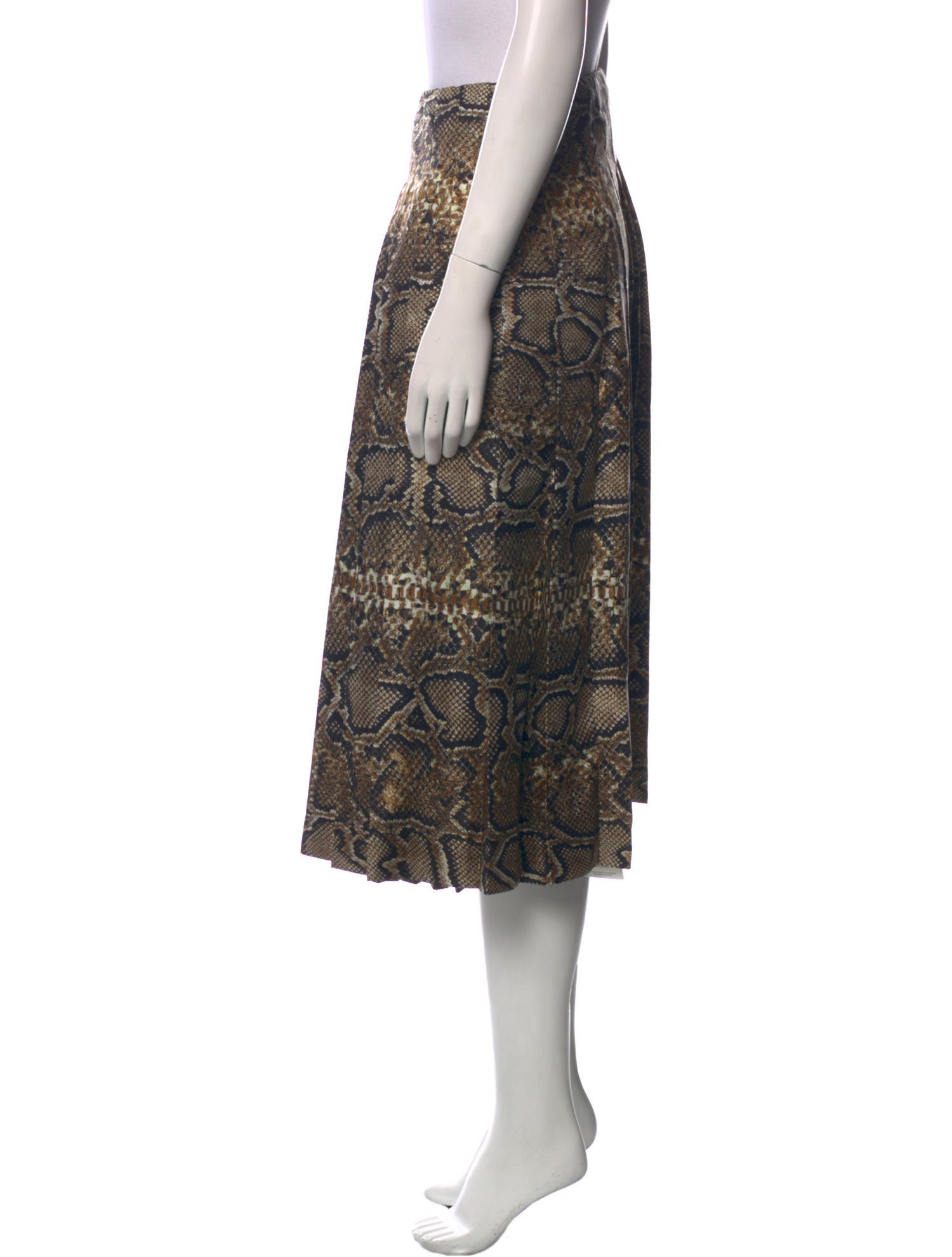 Victoria Beckham Silk Midi Length Skirt