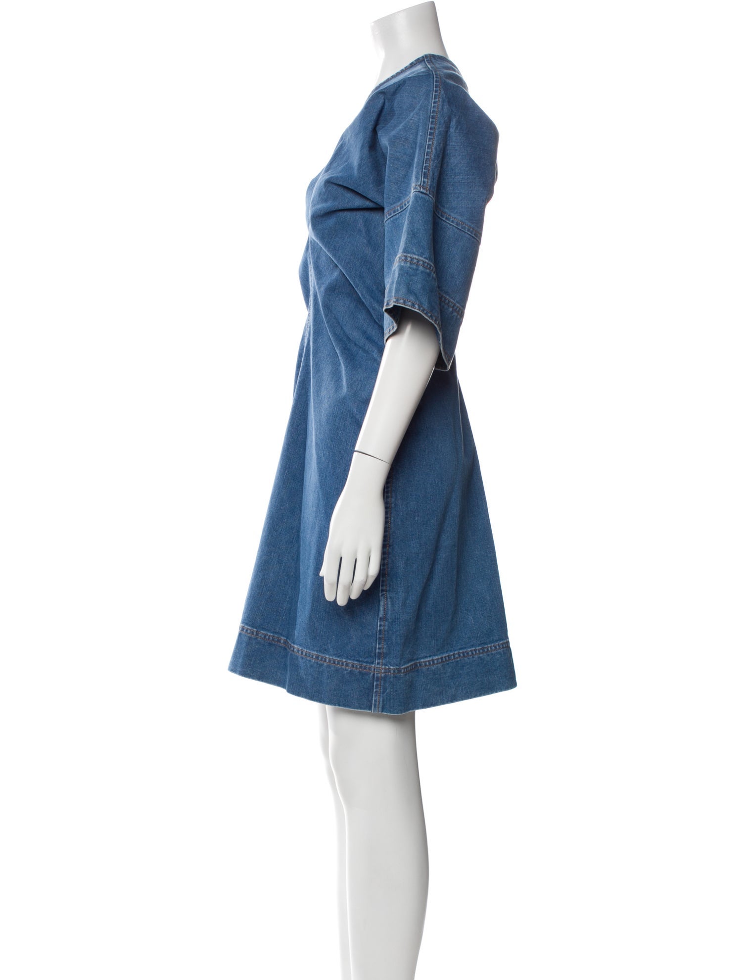 Victoria Beckham V-Neck Knee-Length Dress