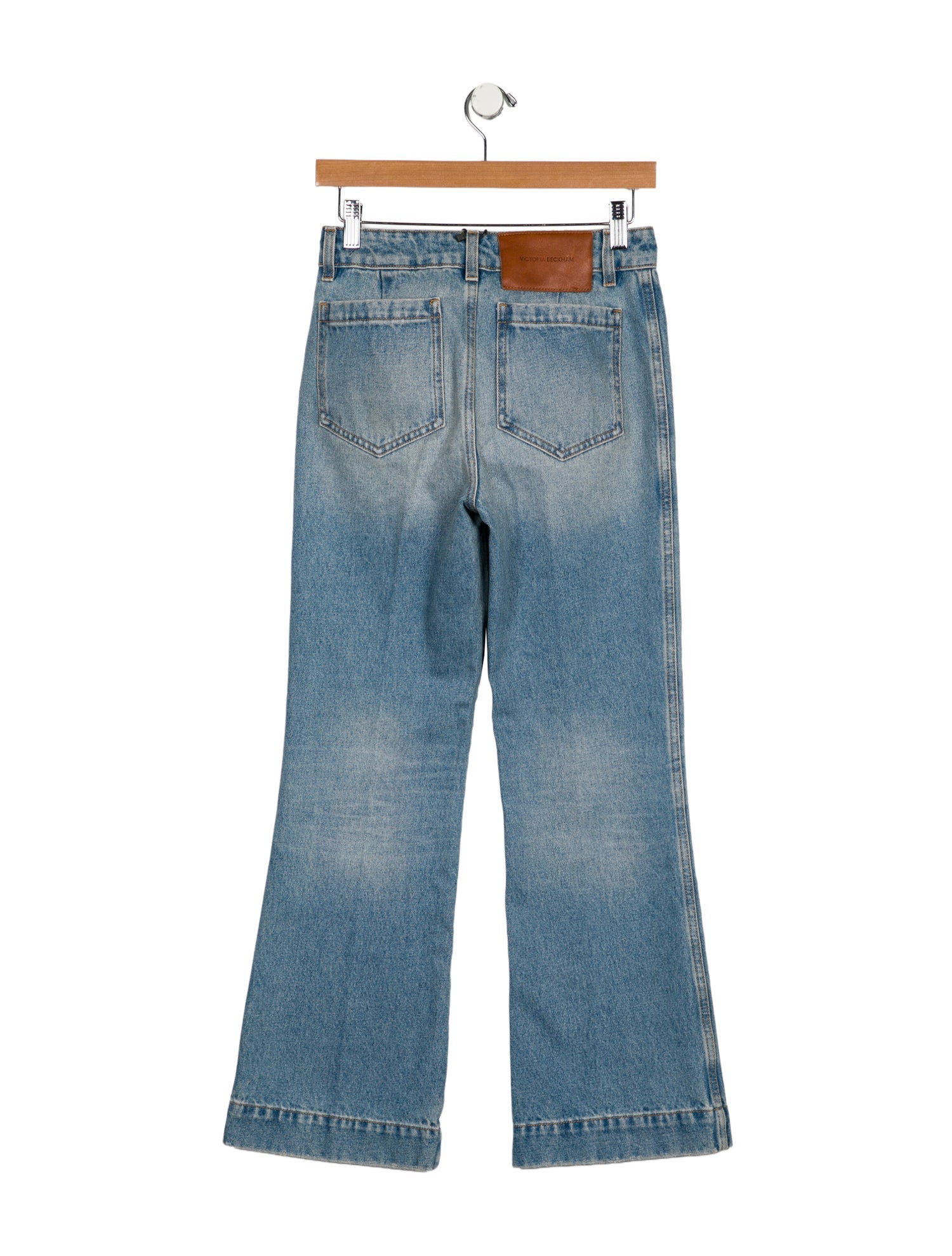 Victoria Beckham Mid-Rise Wide Leg Jeans