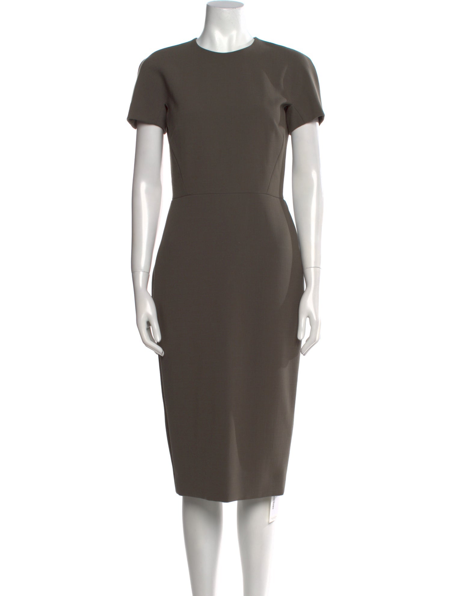 Victoria Beckham Crew Neck Midi Length Dress