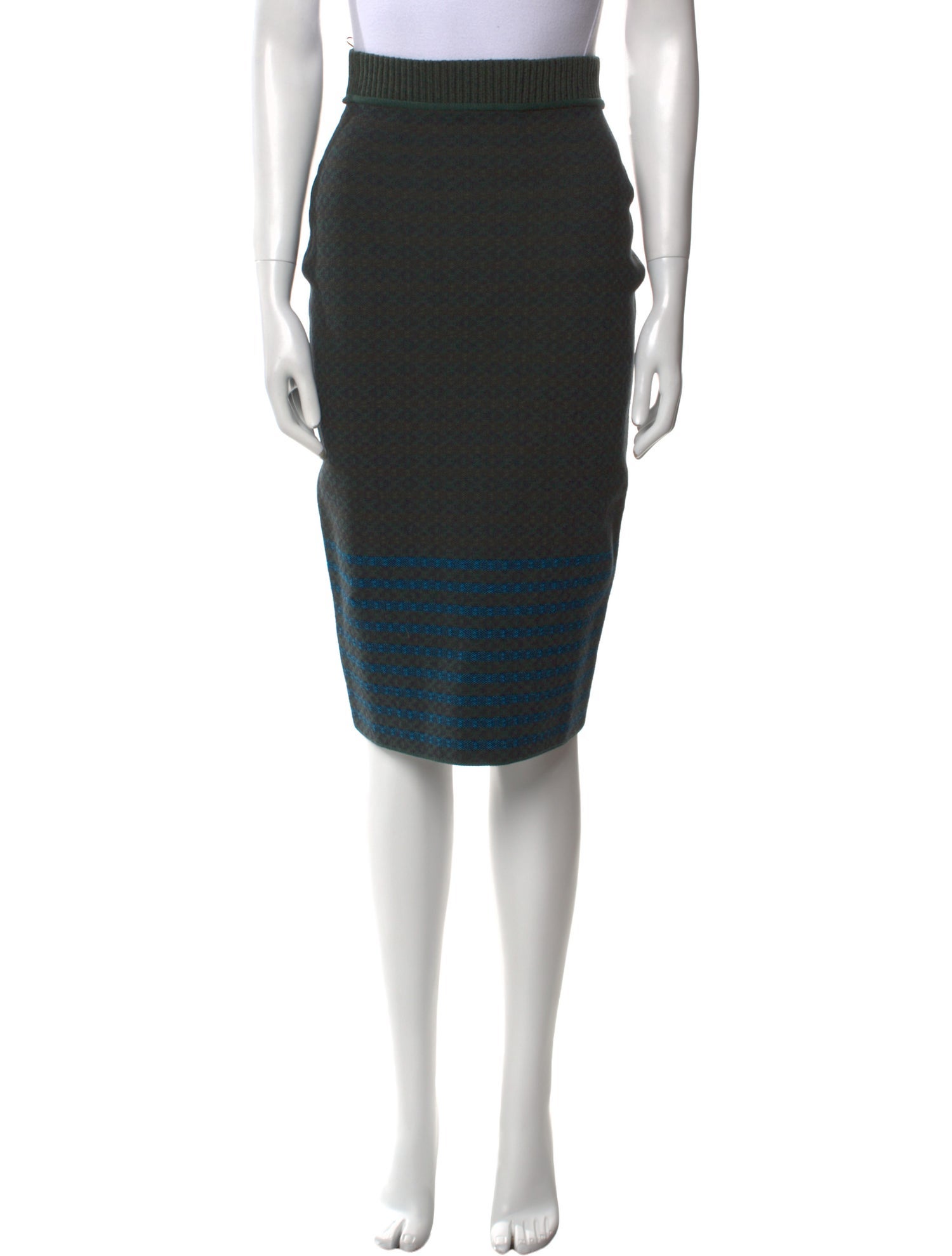 Victoria Beckham Striped Knee-Length Skirt