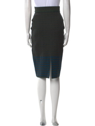 Victoria Beckham Striped Knee-Length Skirt