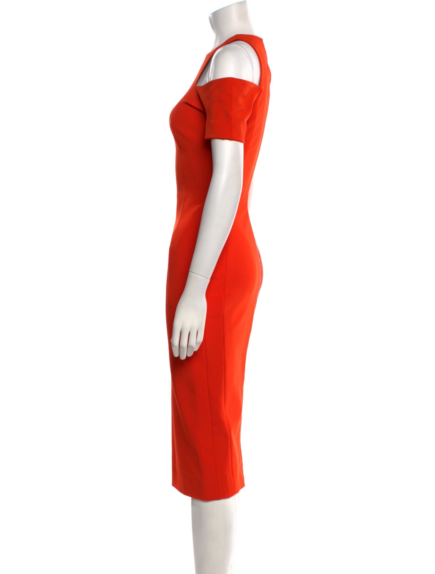Victoria Beckham Crew Neck Midi Length Dress