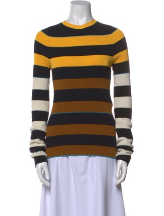 Victoria Beckham Striped Crew Neck Sweatshirt