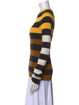 Victoria Beckham Striped Crew Neck Sweatshirt