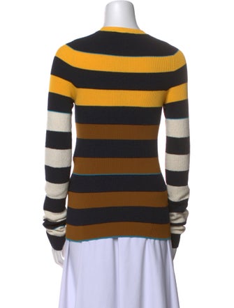 Victoria Beckham Striped Crew Neck Sweatshirt