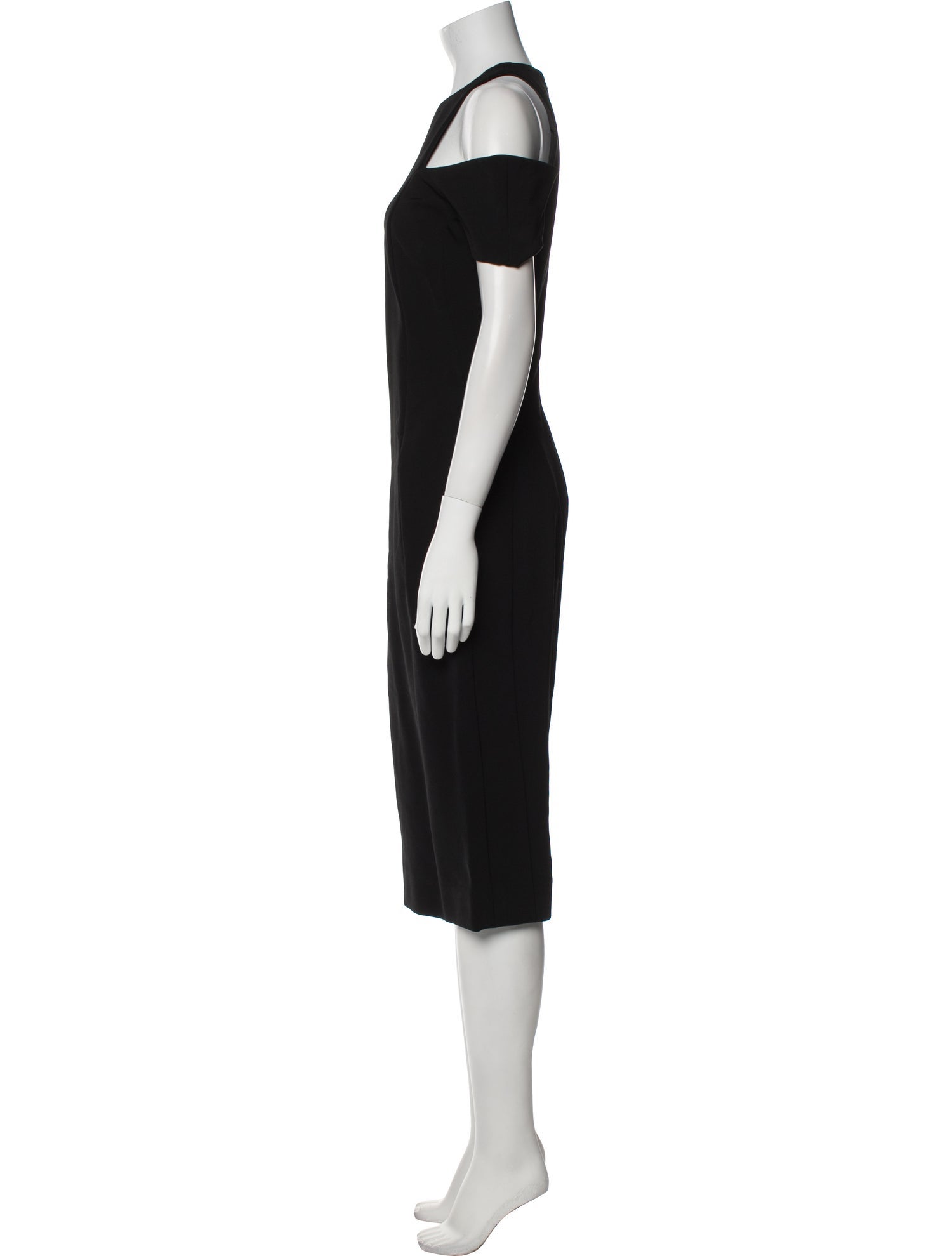 Victoria Beckham Crew Neck Midi Length Dress