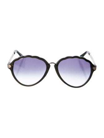 Victoria Beckham Round Gradient Sunglasses