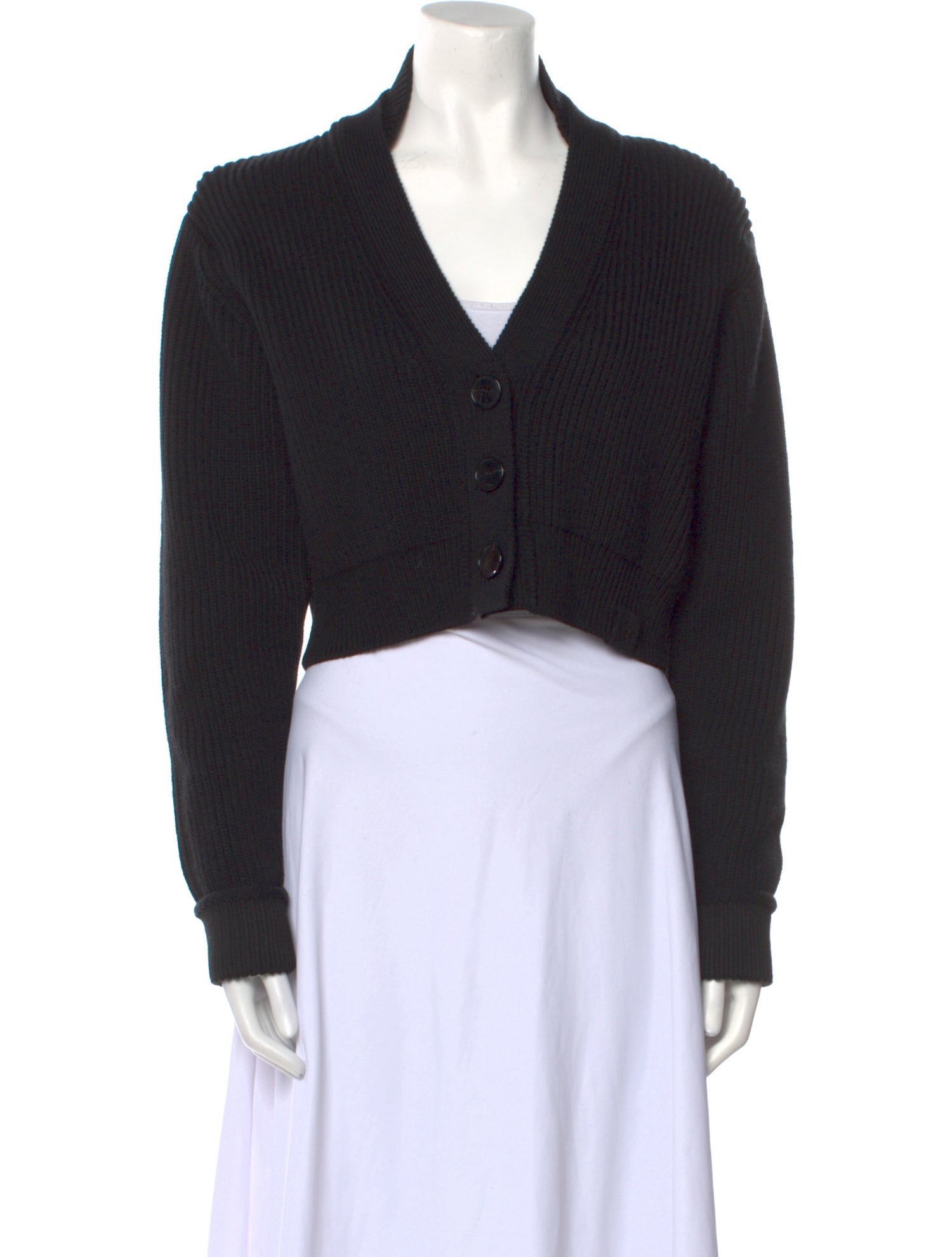 Victoria Beckham Virgin Wool V-Neck Sweater