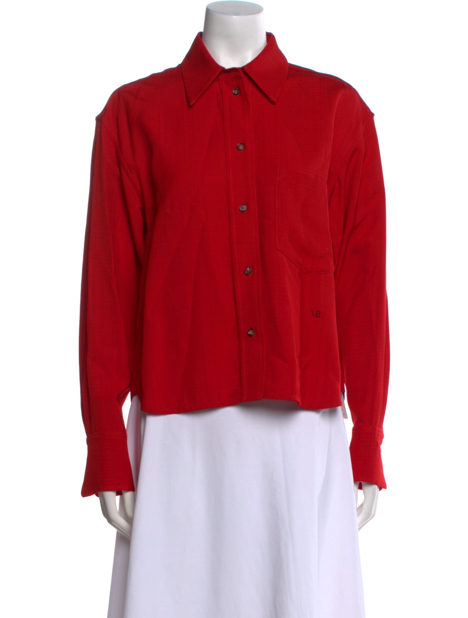 Victoria Beckham Long Sleeve Button-Up Top w/ Tags