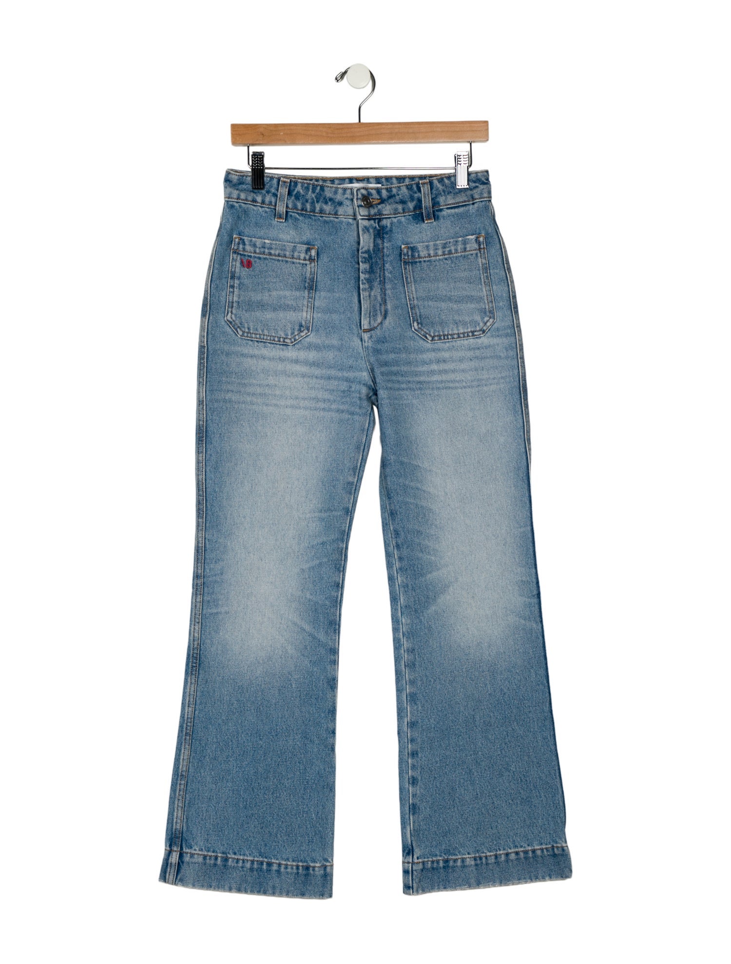 Victoria Beckham Mid-Rise Wide Leg Jeans