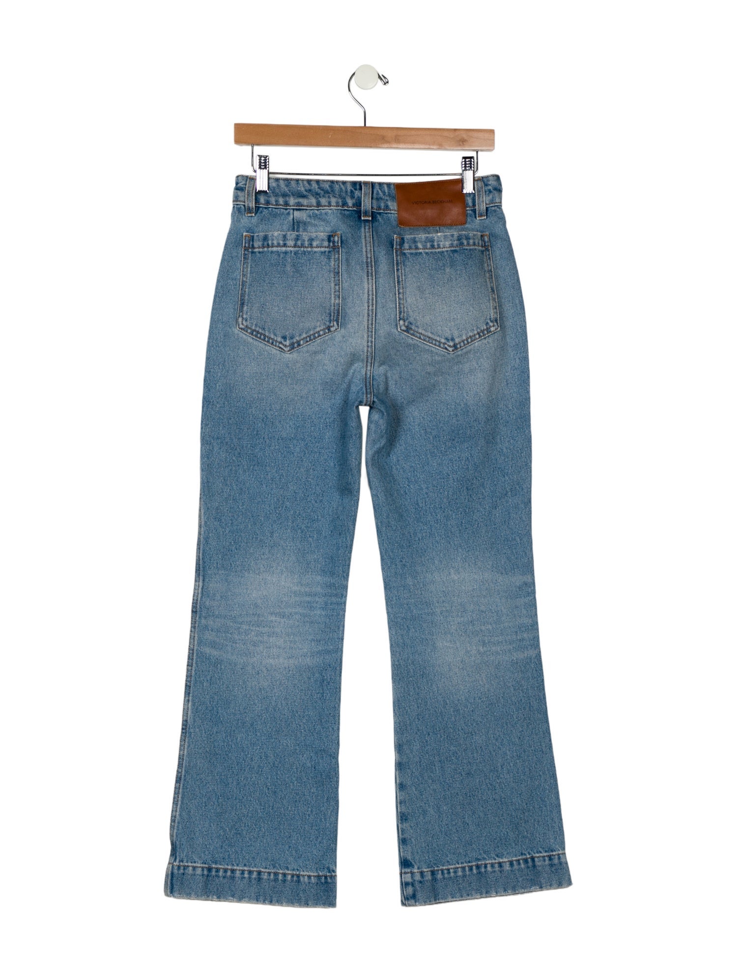 Victoria Beckham Mid-Rise Wide Leg Jeans