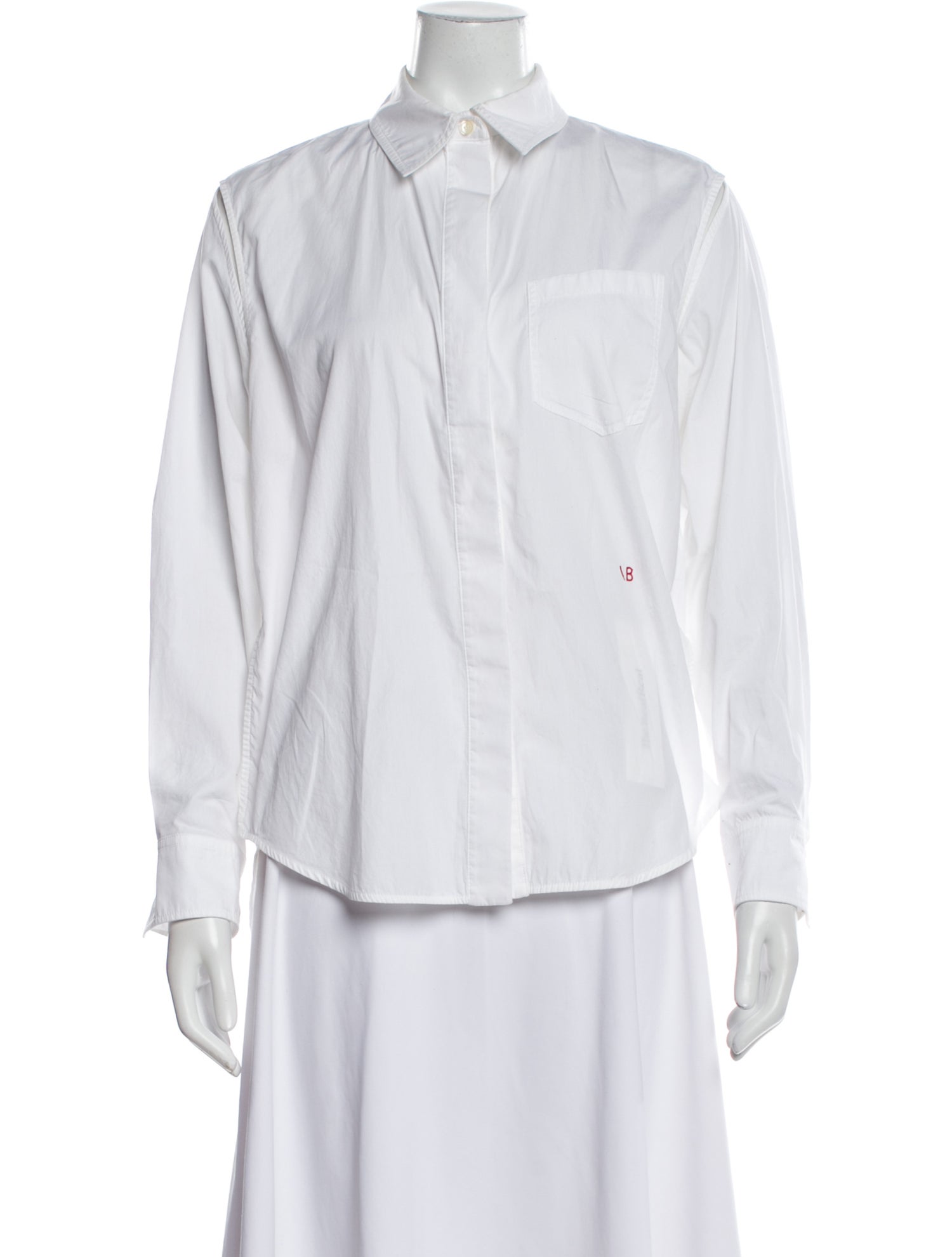 Victoria Beckham Long Sleeve Button-Up Top