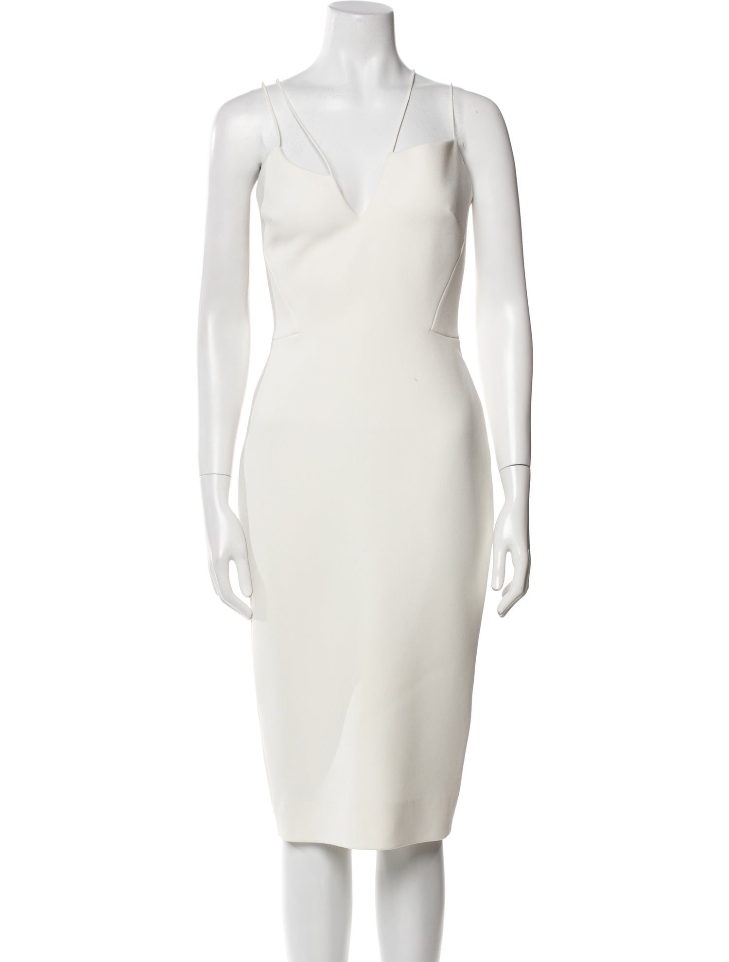 Victoria Beckham V-Neck Midi Length Dress