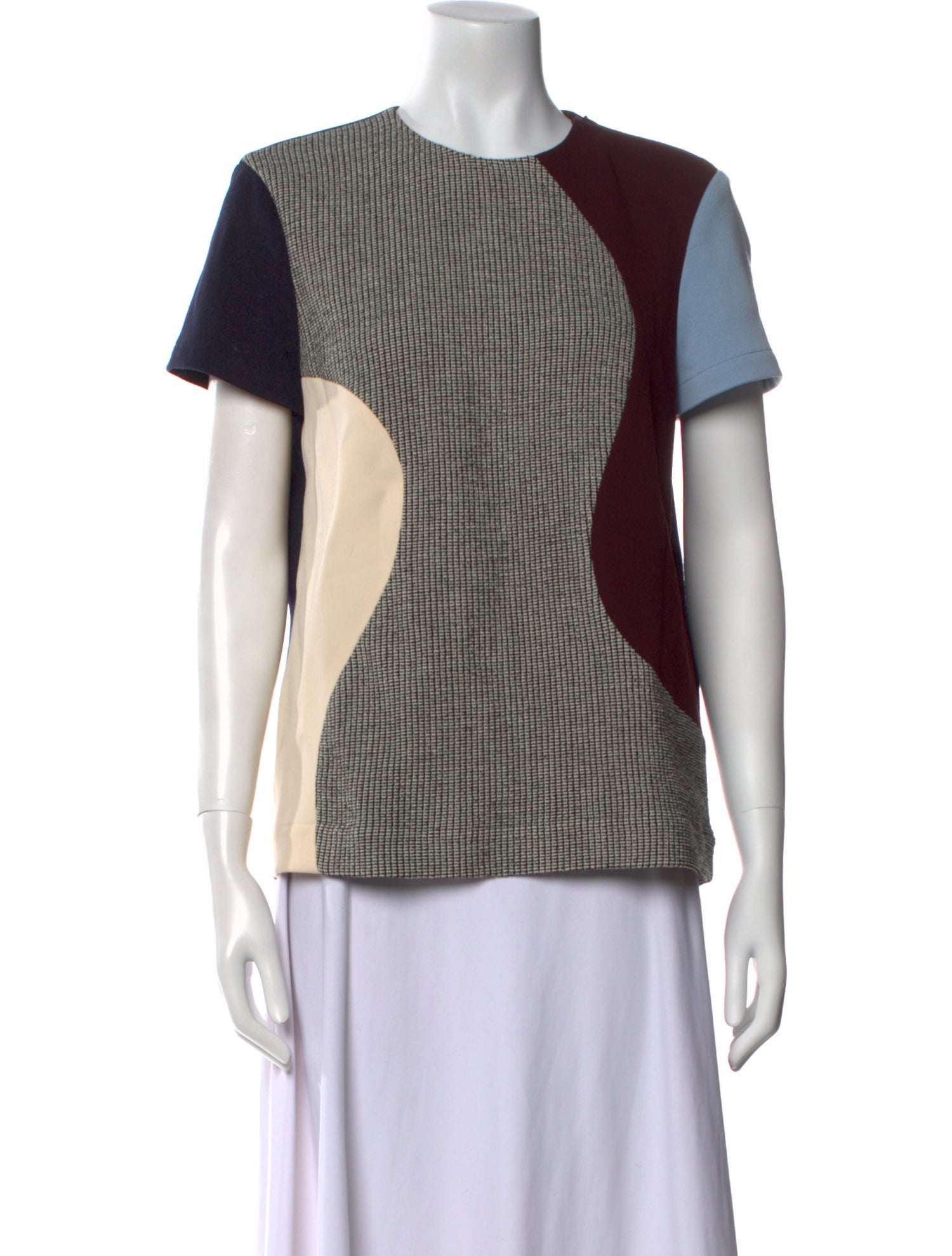 Victoria Beckham Printed Crew Neck Top