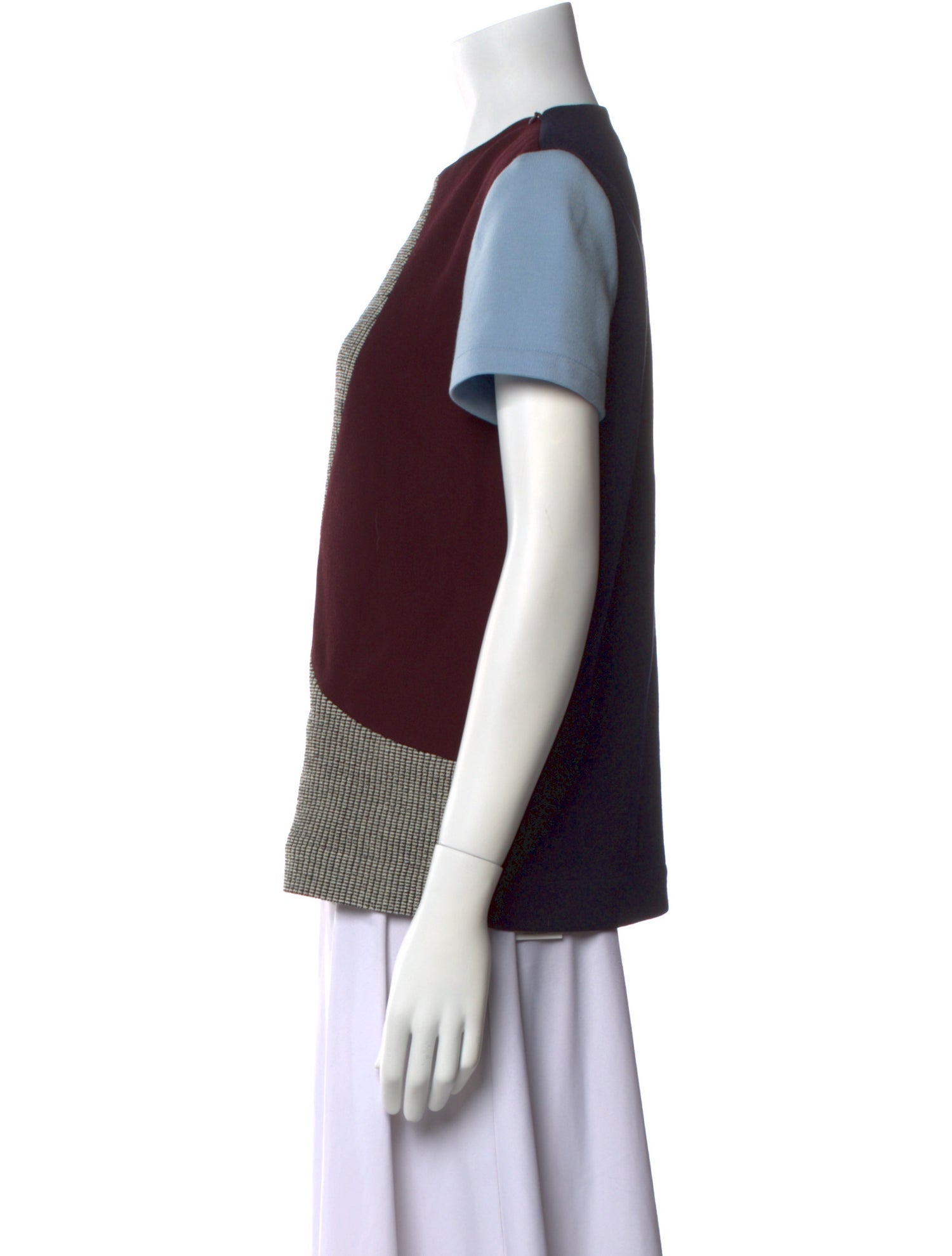 Victoria Beckham Printed Crew Neck Top