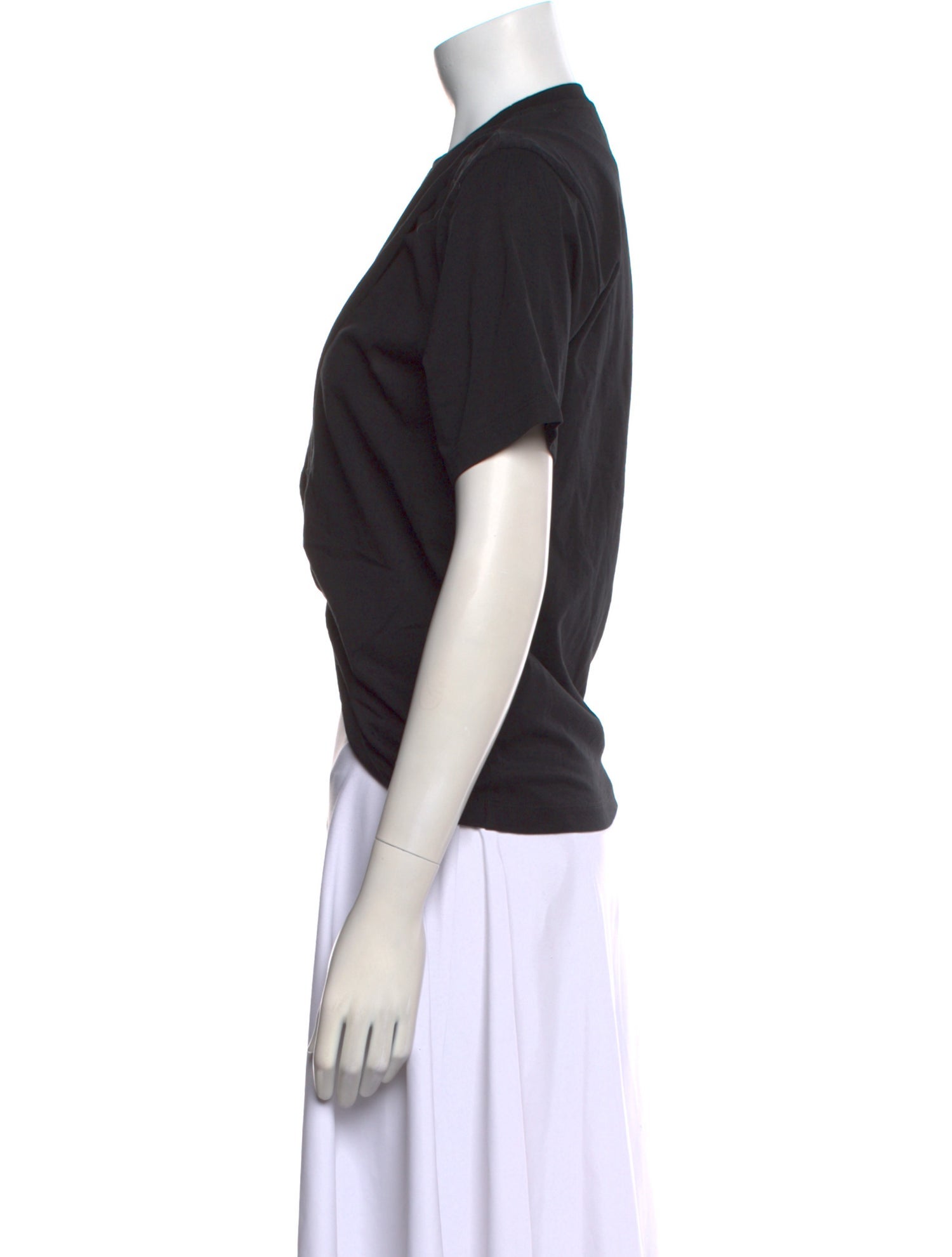 Victoria Beckham Crew Neck Short Sleeve Crop Top