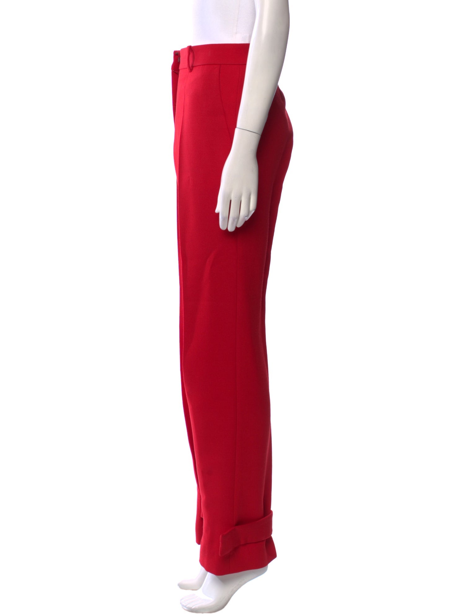 Victoria Beckham Virgin Wool Straight Leg Pants