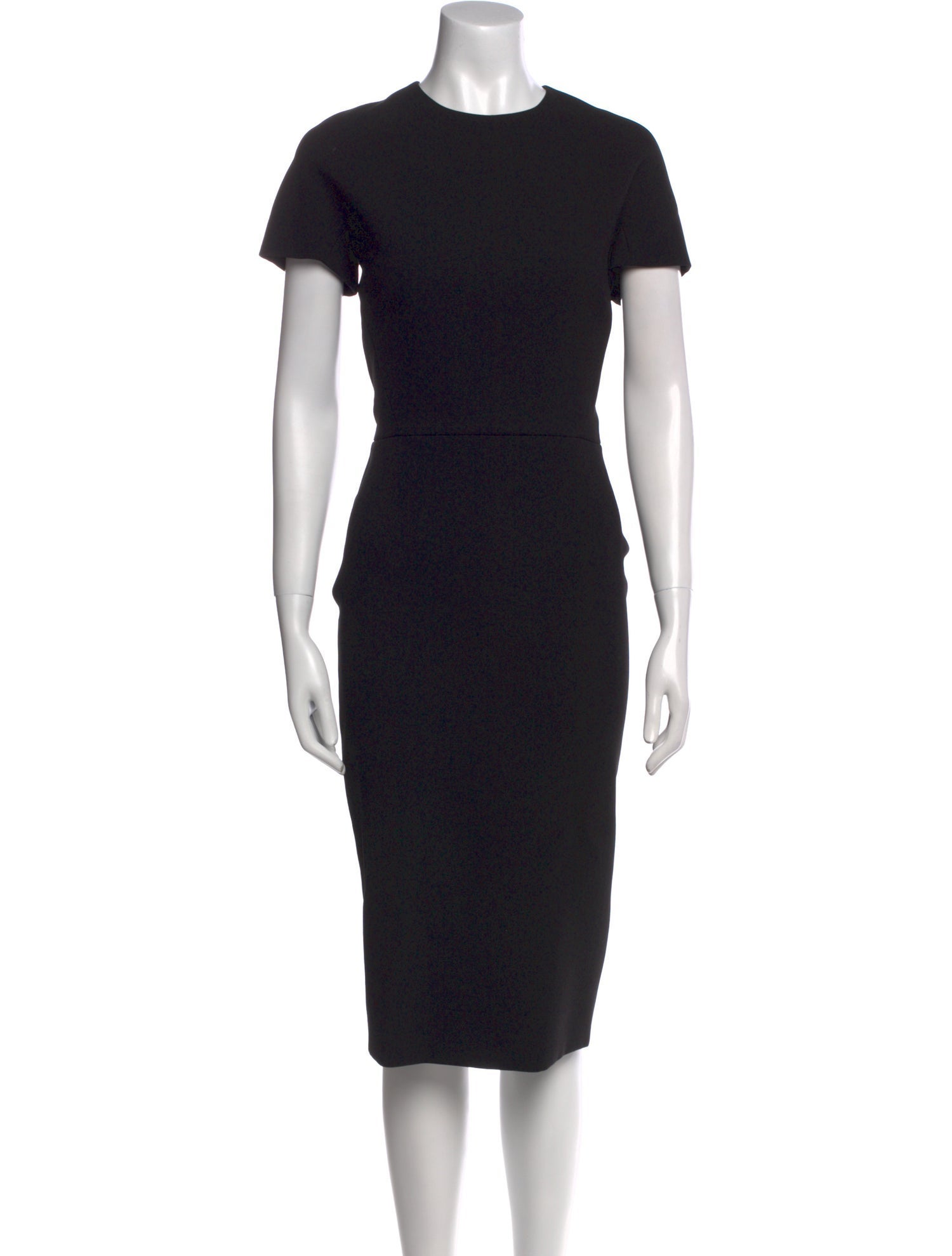 Victoria Beckham Crew Neck Midi Length Dress