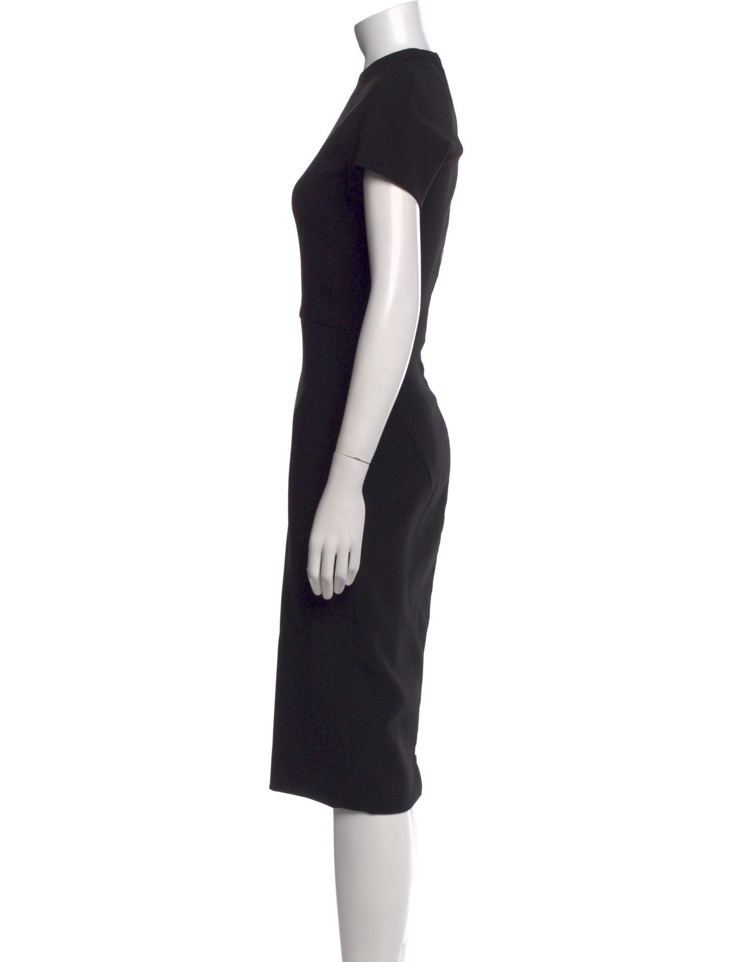 Victoria Beckham Crew Neck Midi Length Dress