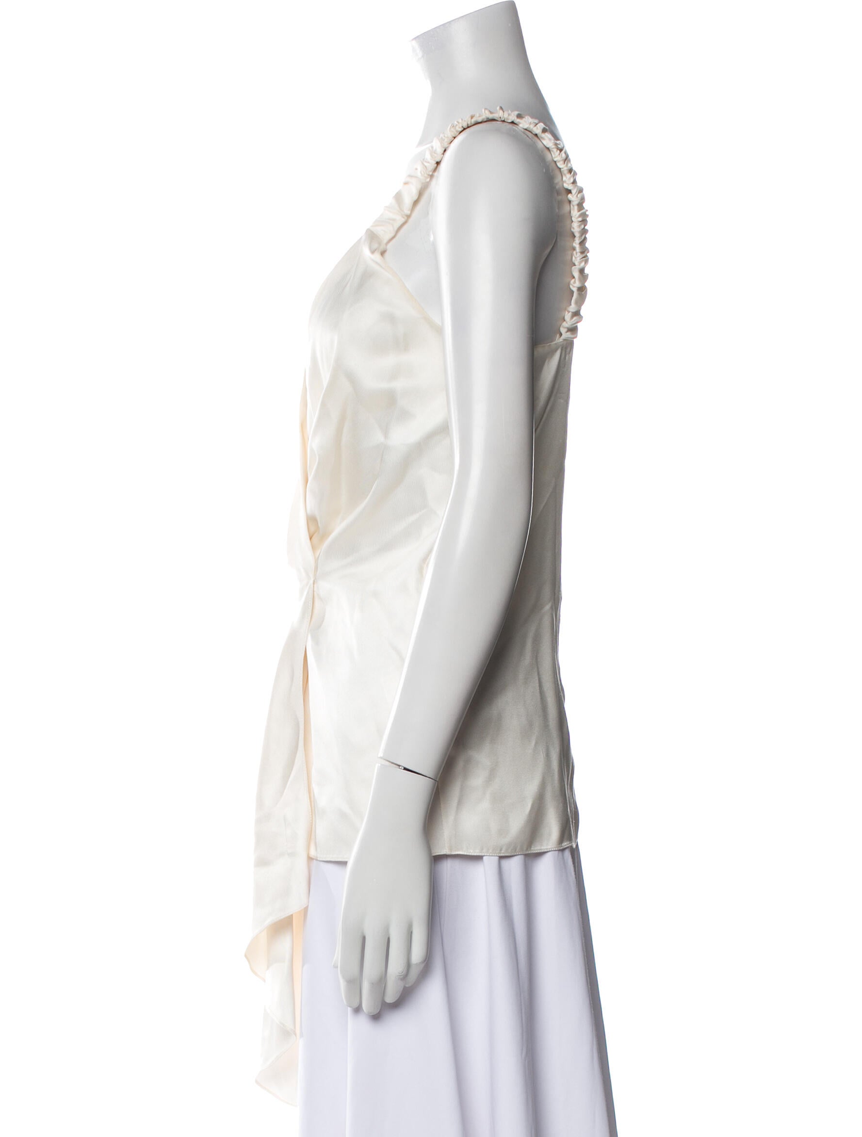 Victoria Beckham Silk Square Neckline Top