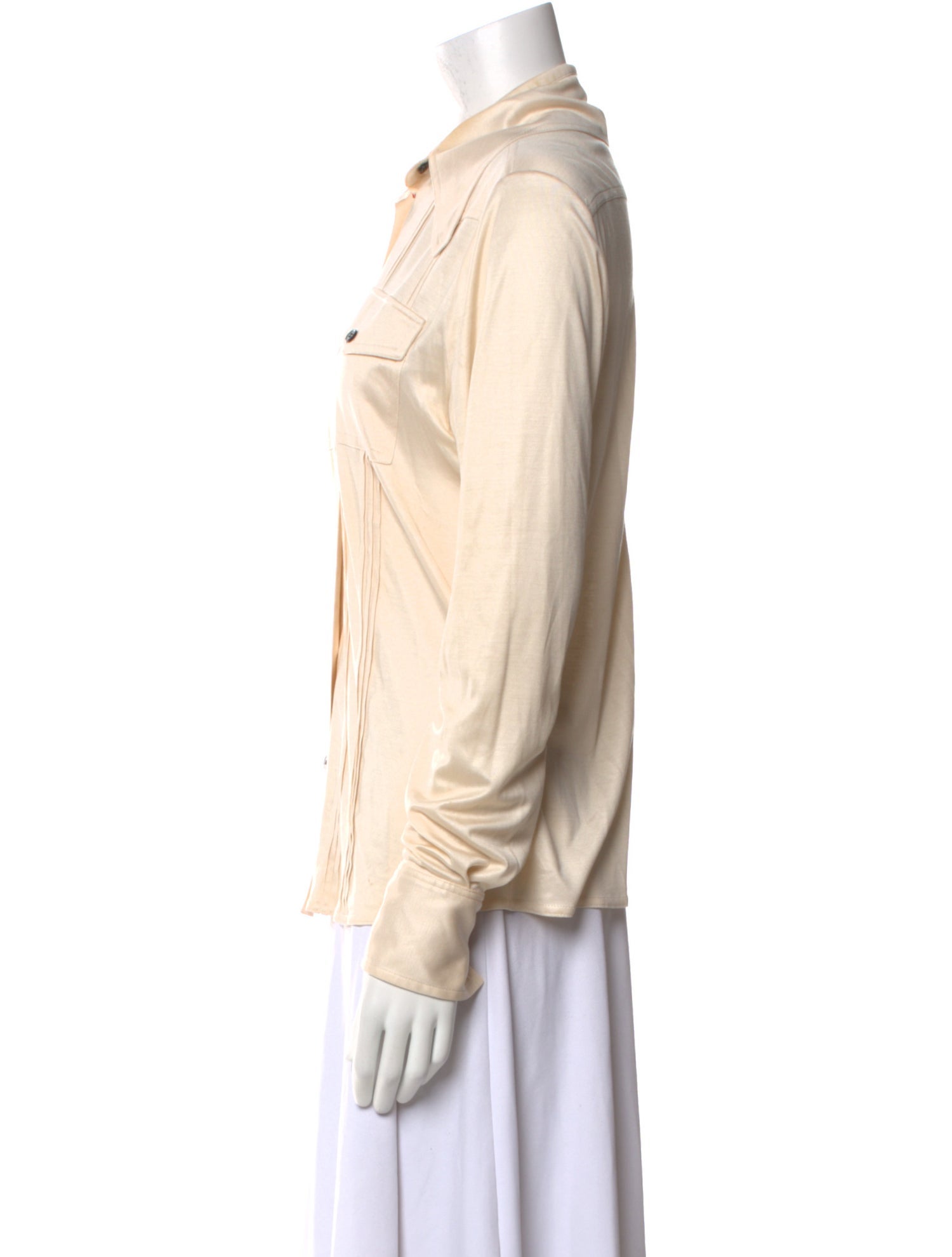 Victoria Beckham Long Sleeve Button-Up Top