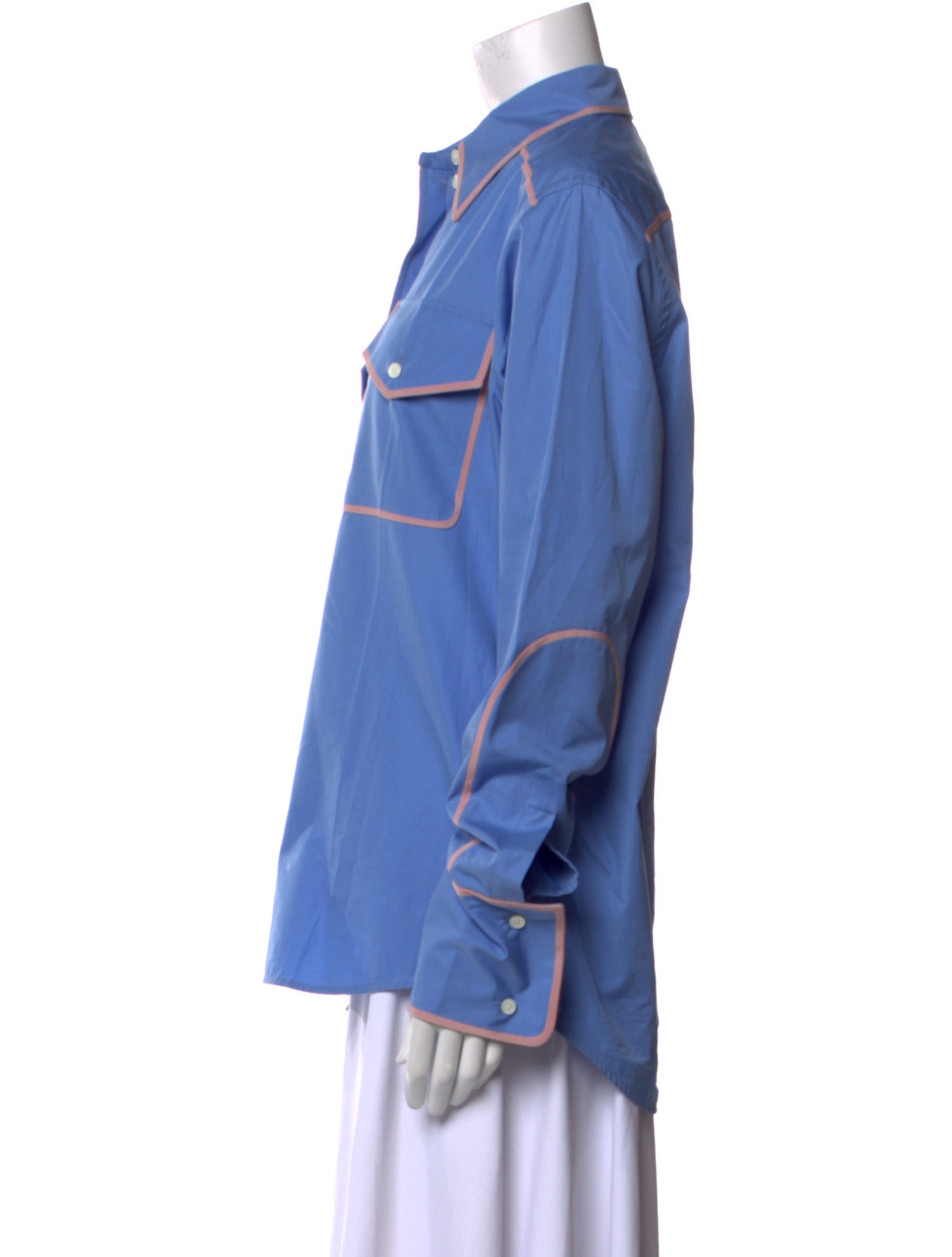 Victoria Beckham Long Sleeve Button-Up Top