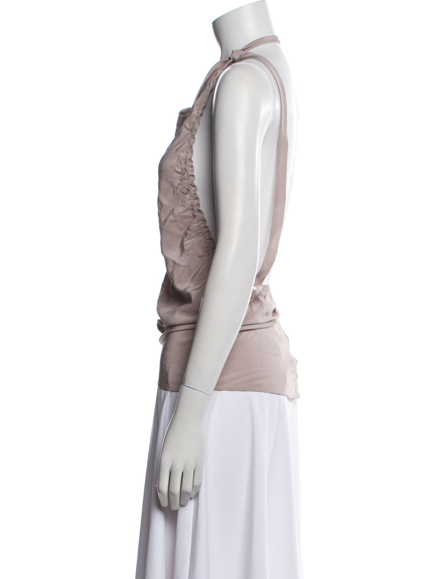 Victoria Beckham Silk Cowl Neck Top