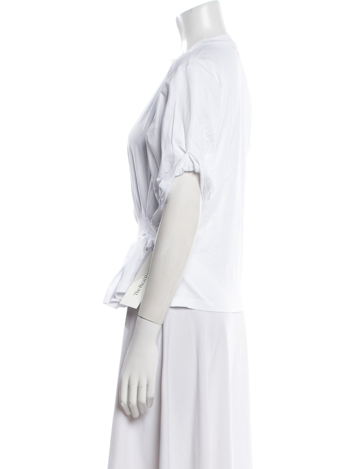 Victoria Beckham Crew Neck Three-Quarter Sleeve Hoodie