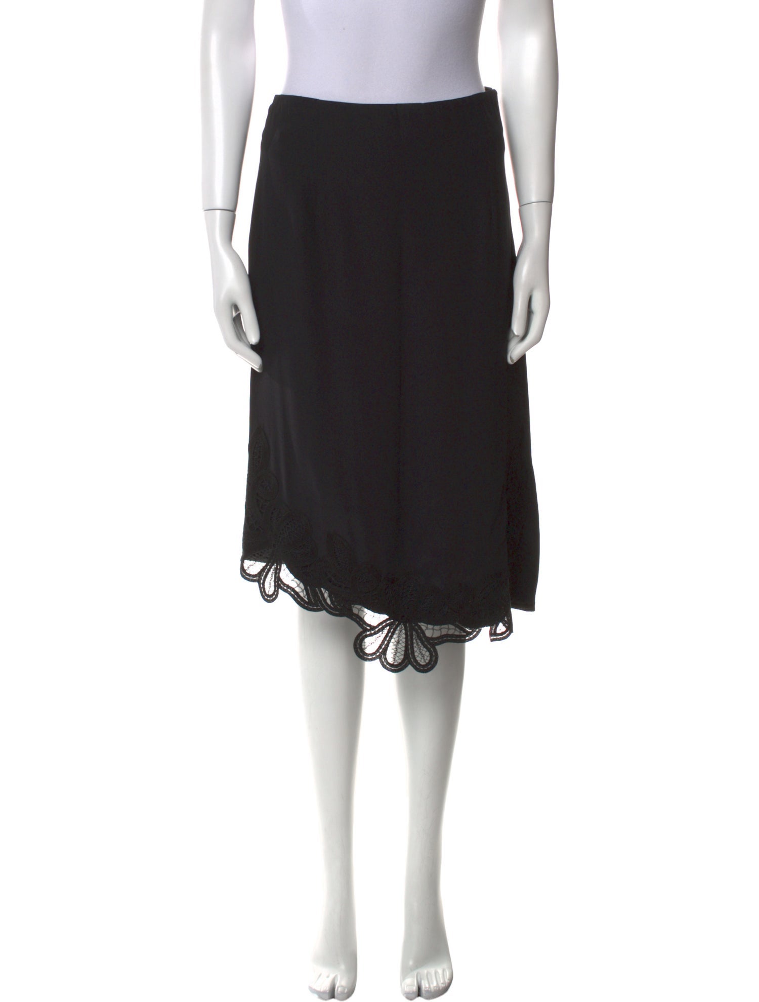 Victoria Beckham Silk Knee-Length Skirt