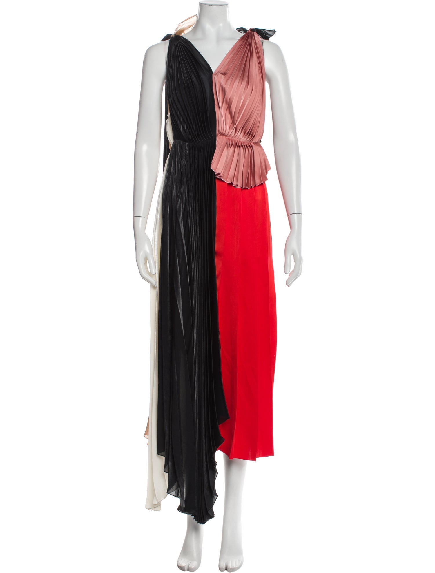 Victoria Beckham Colorblock Pattern Long Dress w/ Tags