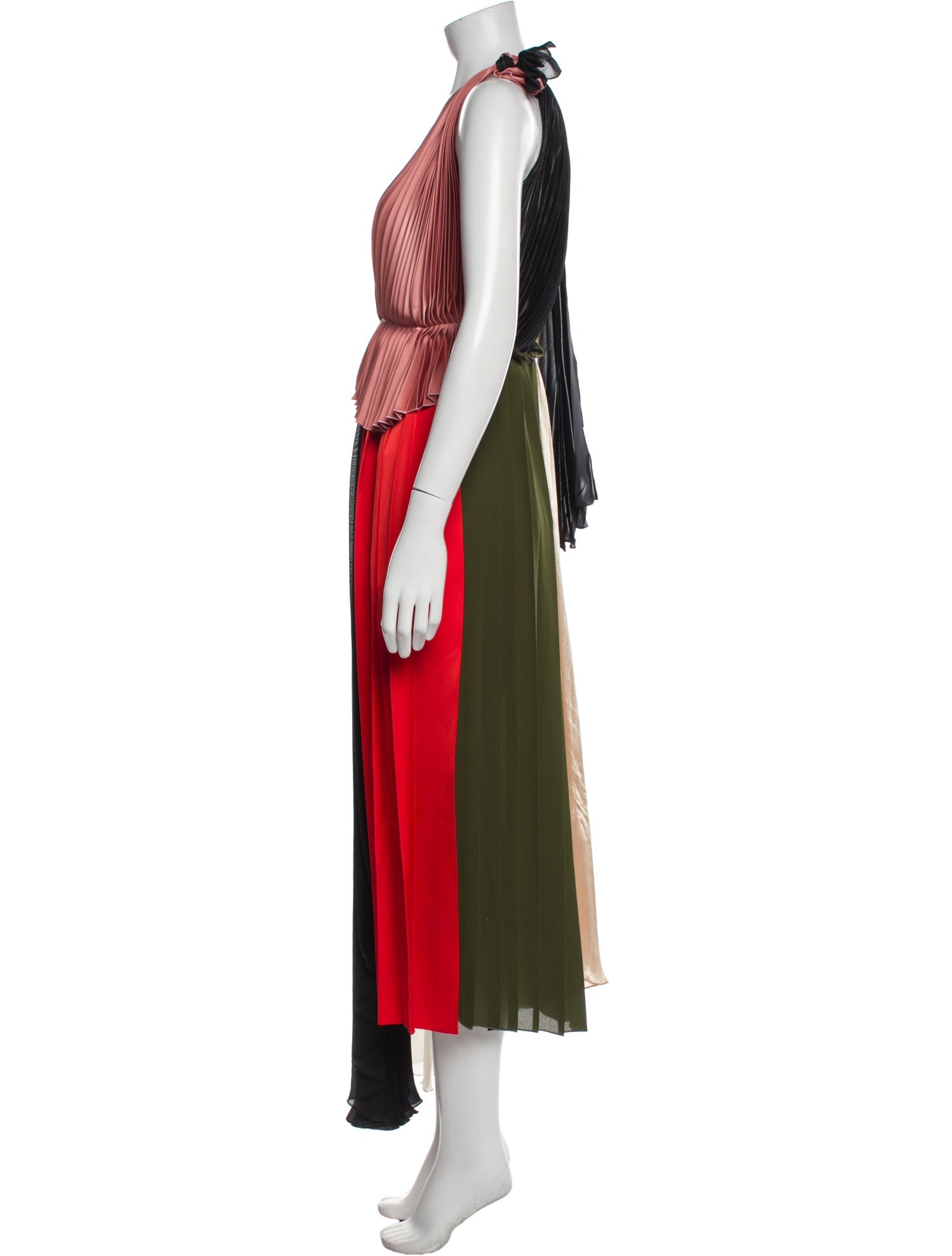Victoria Beckham Colorblock Pattern Long Dress w/ Tags