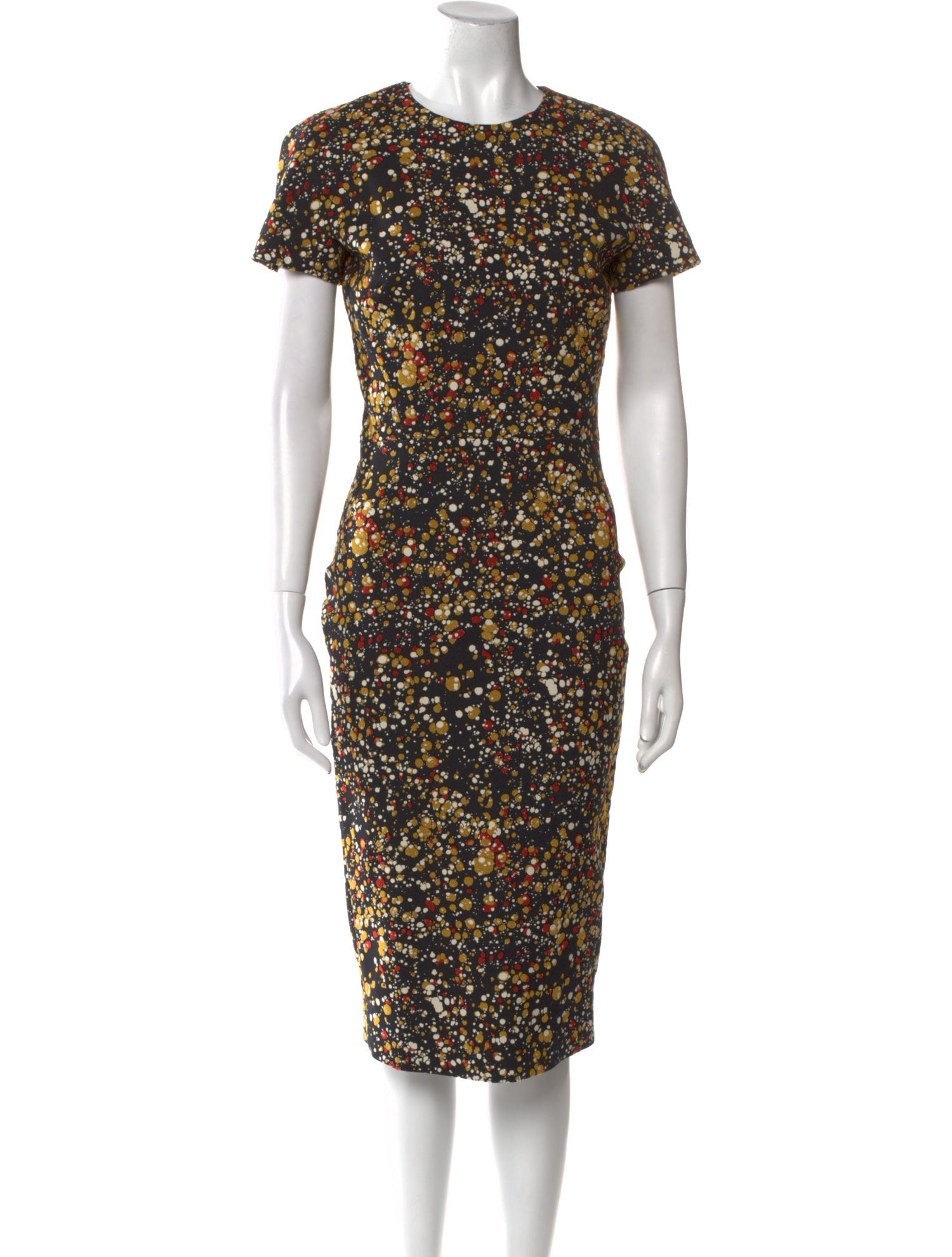 Victoria Beckham Floral Print Midi Length Dress w/ Tags