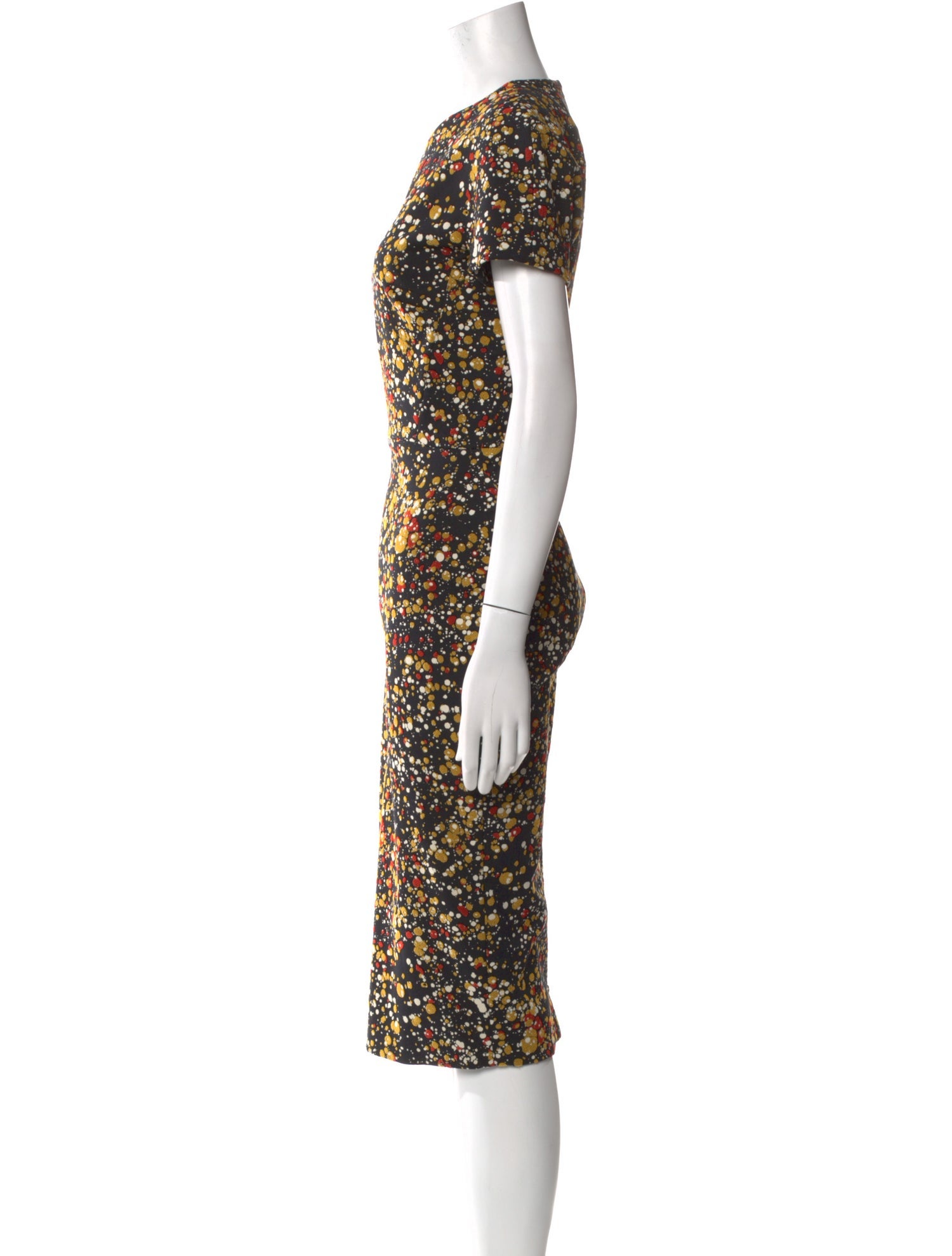 Victoria Beckham Floral Print Midi Length Dress w/ Tags